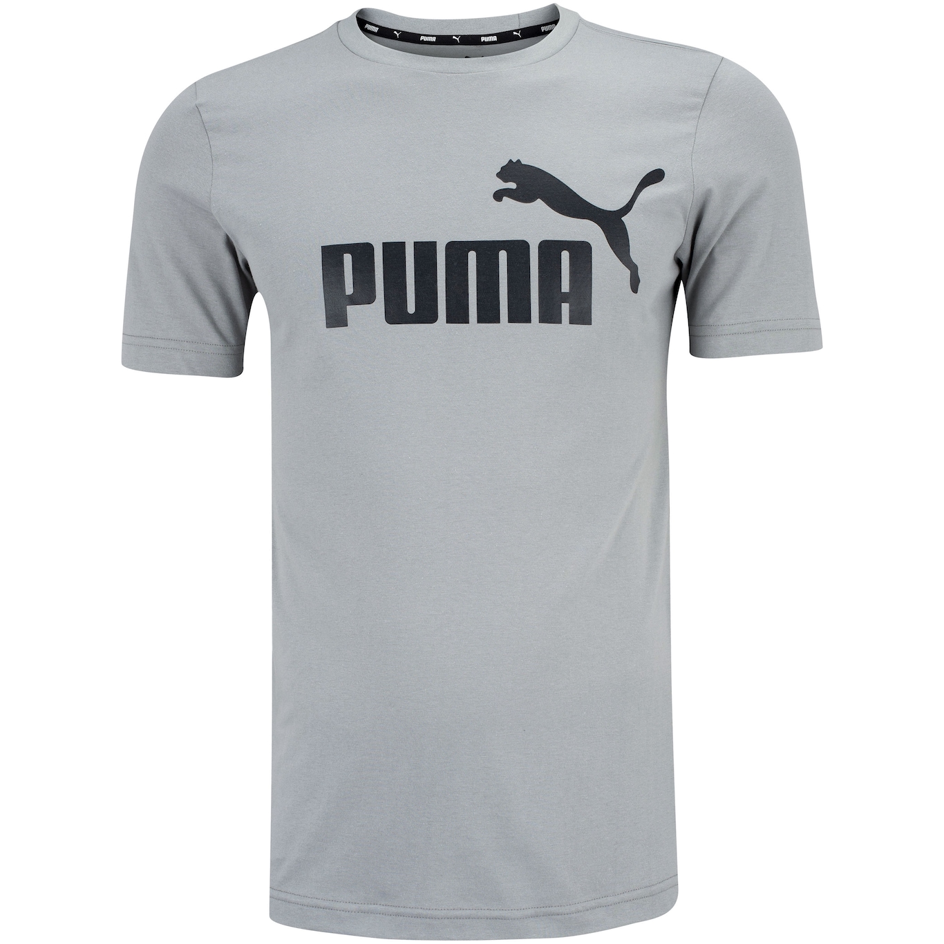 Camiseta Puma Manga Curta Essentials Logo - Masculina - Foto 4