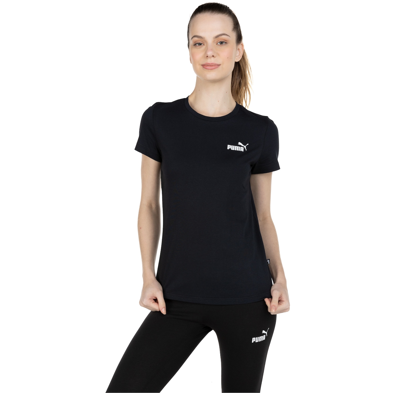 Camiseta Puma Manga Curta Essentials Small Logo - Feminina - Video 1