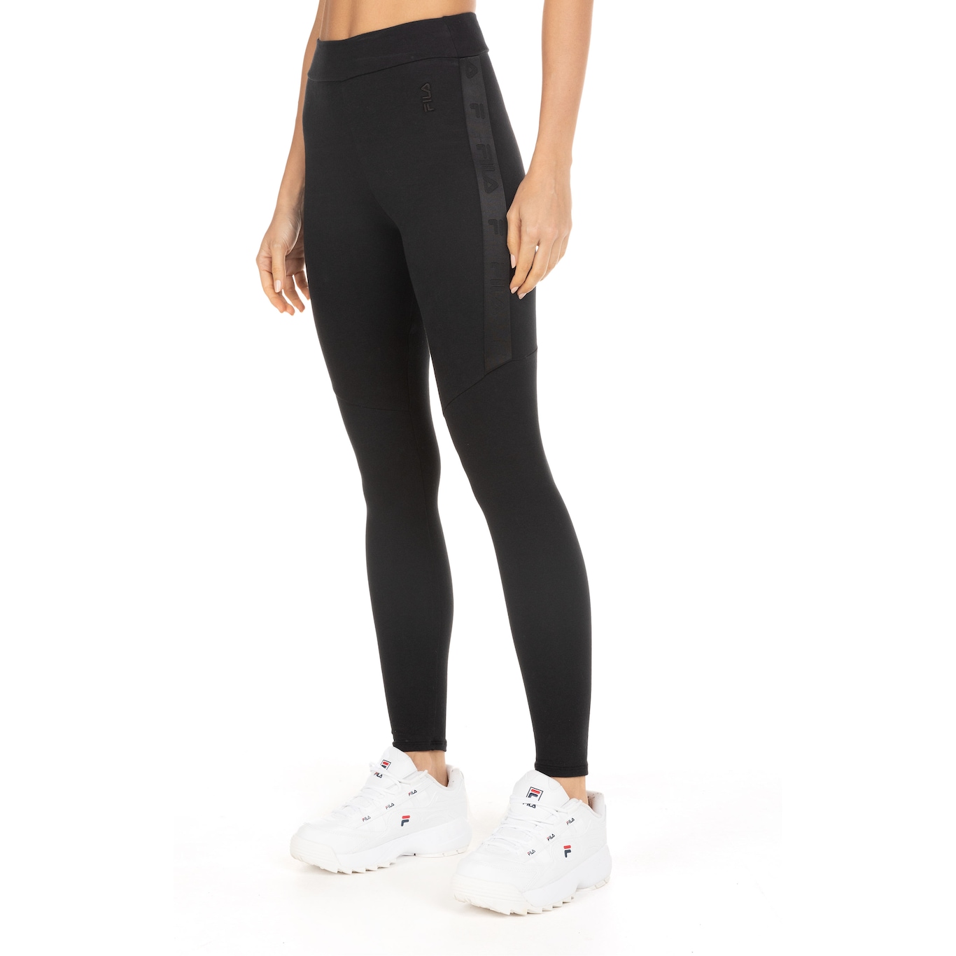 Calça Legging Fila Easy Feminina - Preto+Branco