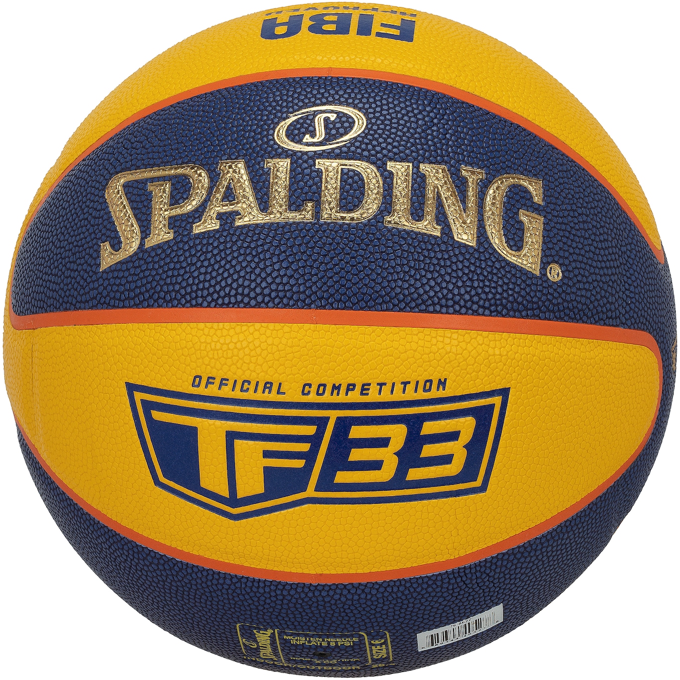 Bola de Basquete Oficial Sports Azul e Amarelo Basket Ball em