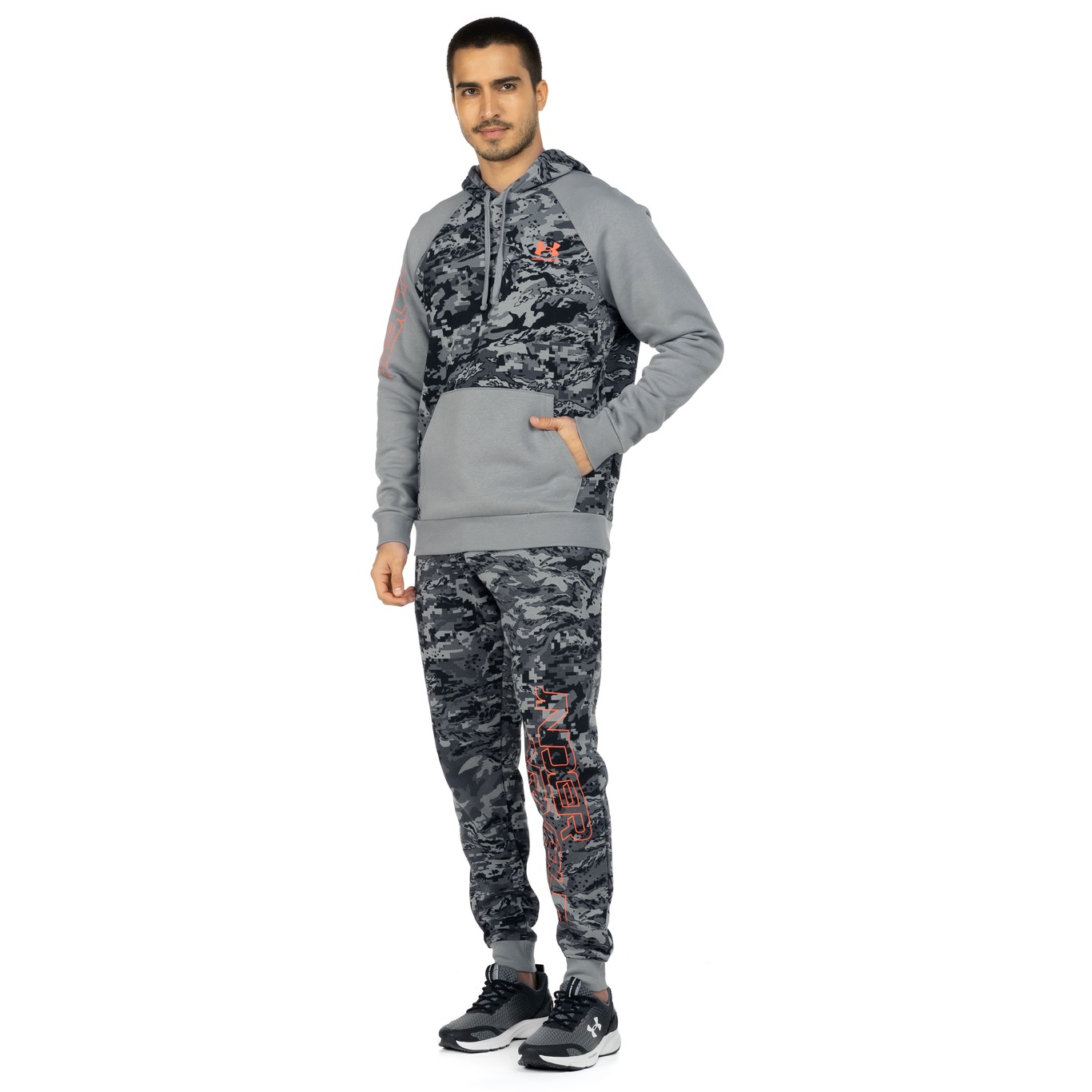 Blusão Under Armour Masculino com Capuz  Rival Fleece Camo - Foto 5