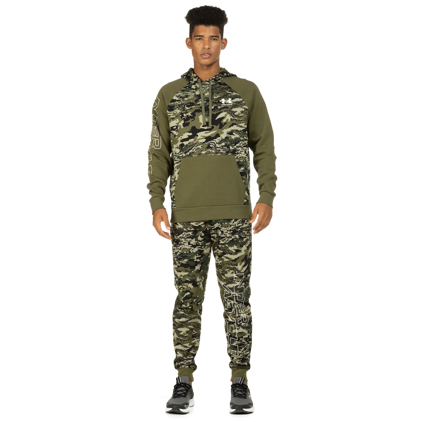 Blusão Under Armour Masculino com Capuz  Rival Fleece Camo - Foto 4