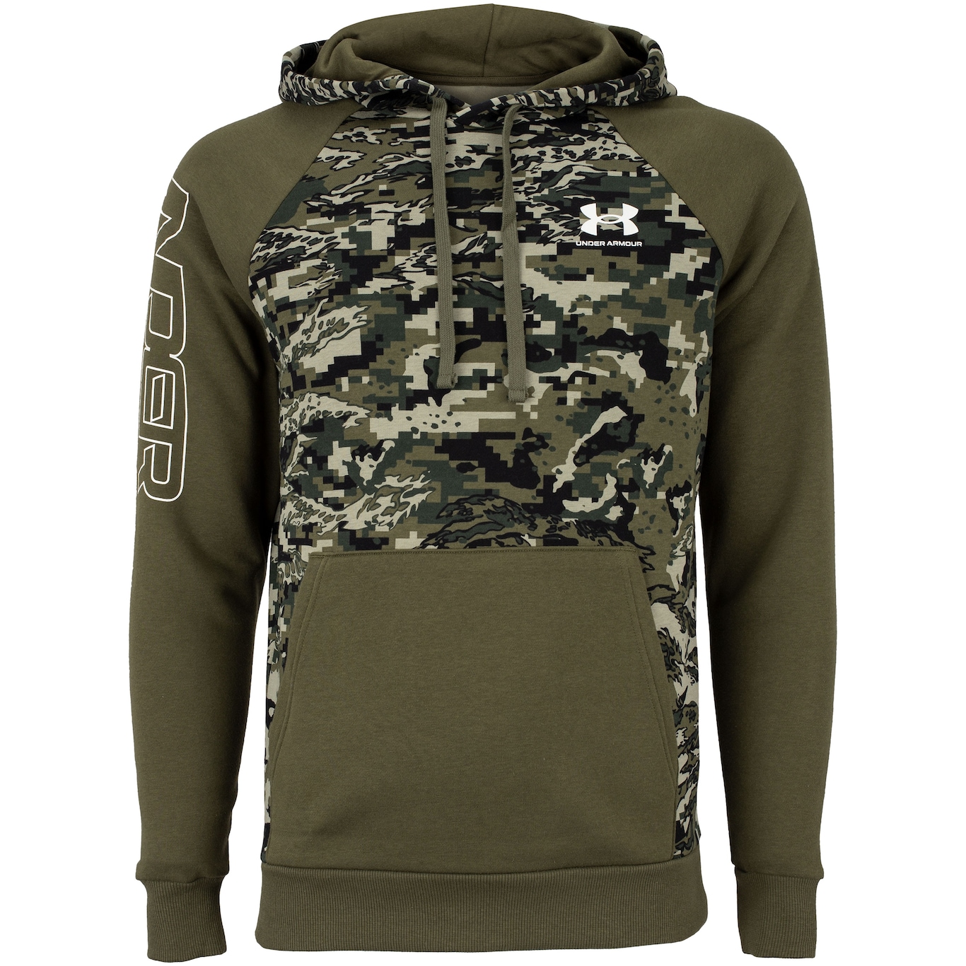 Blusão Under Armour Masculino com Capuz  Rival Fleece Camo - Foto 5