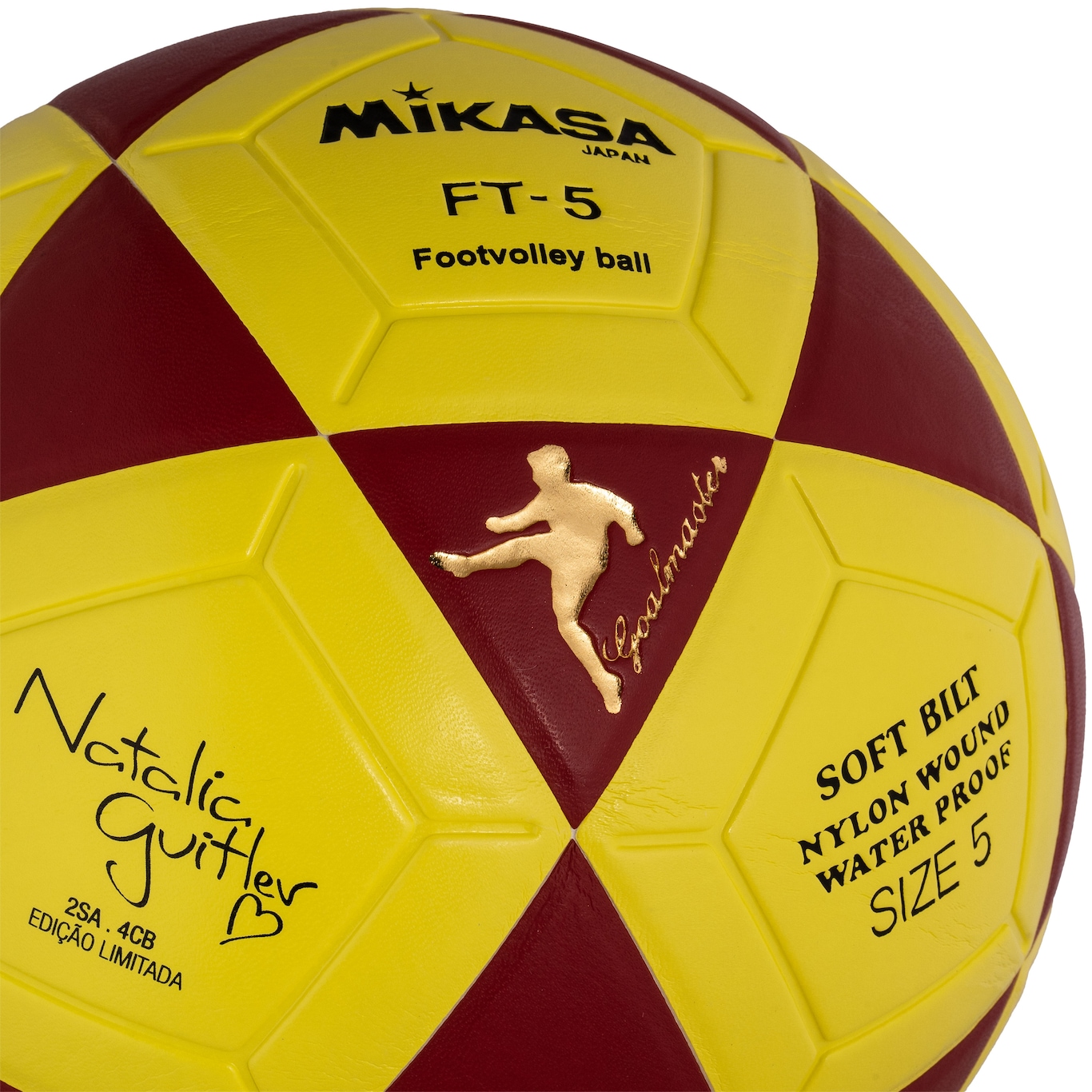 Bola Futevolei Mikasa Ft-5 Amarela e Preta Original