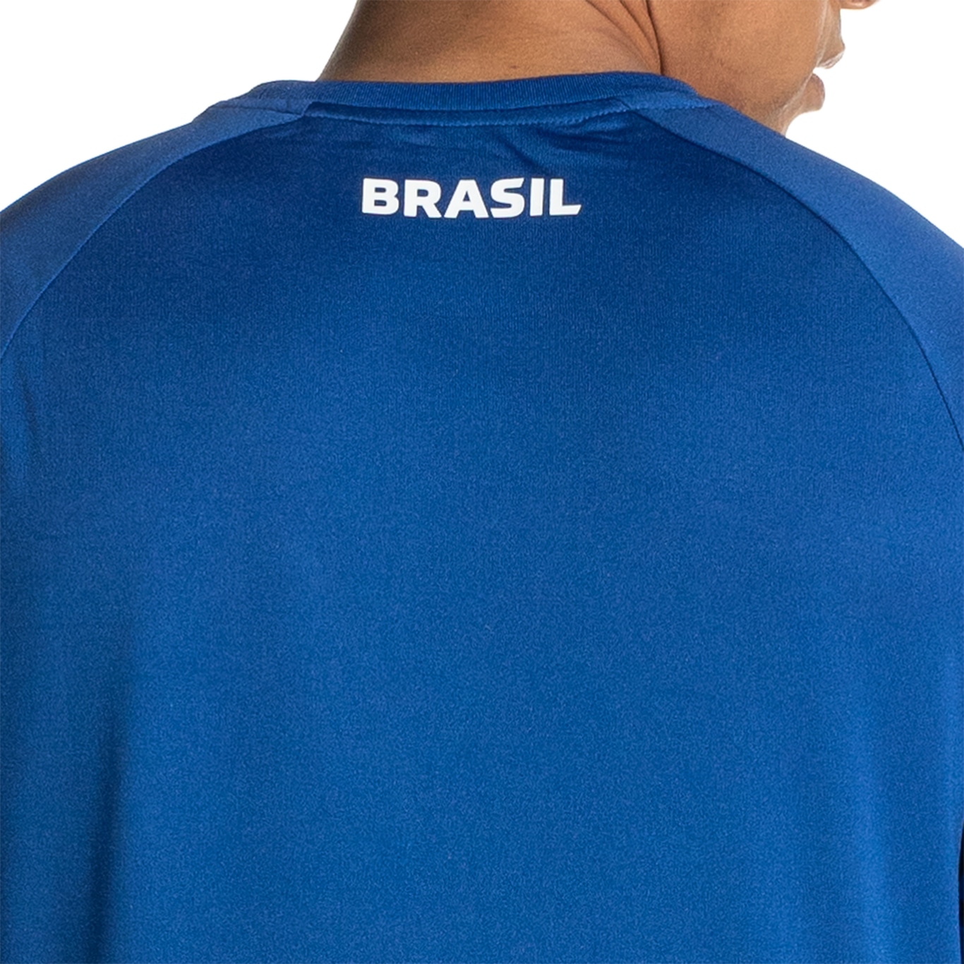 Brasil CBF Blue Training Jersey Top Secagem Rápida Manga Curta