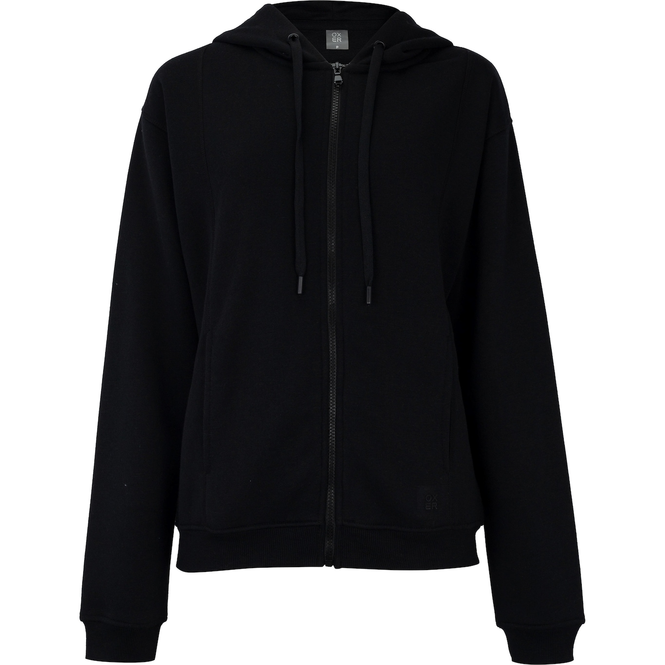 Moletom feminino best sale com ziper preto