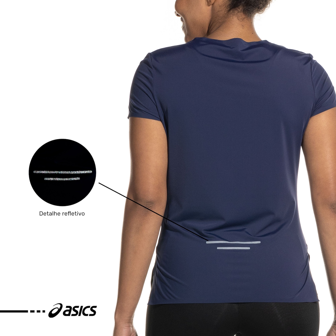 Camiseta ASICS Manga Curta Costura Selada E Refletivo - Feminina | Centauro