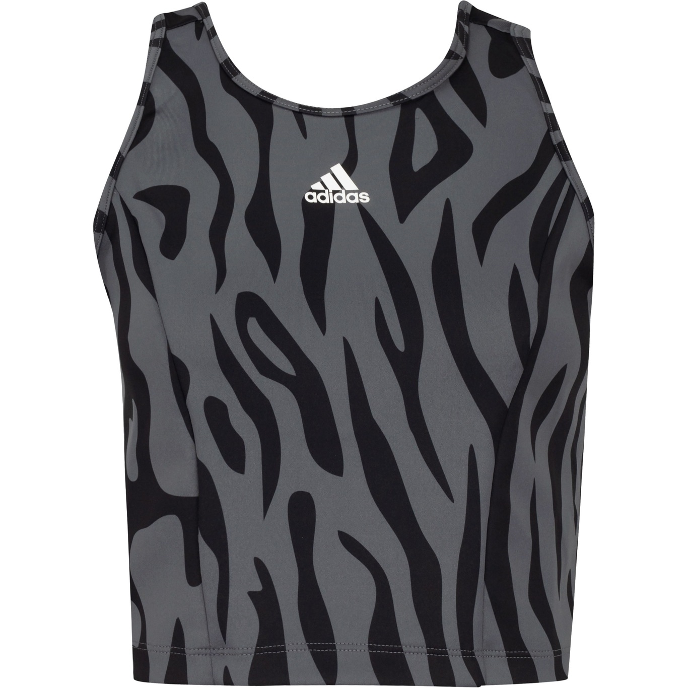 Top Fitness Cropped adidas AEROREADY Designed to Move Tiger-Print - Adulto - Foto 6