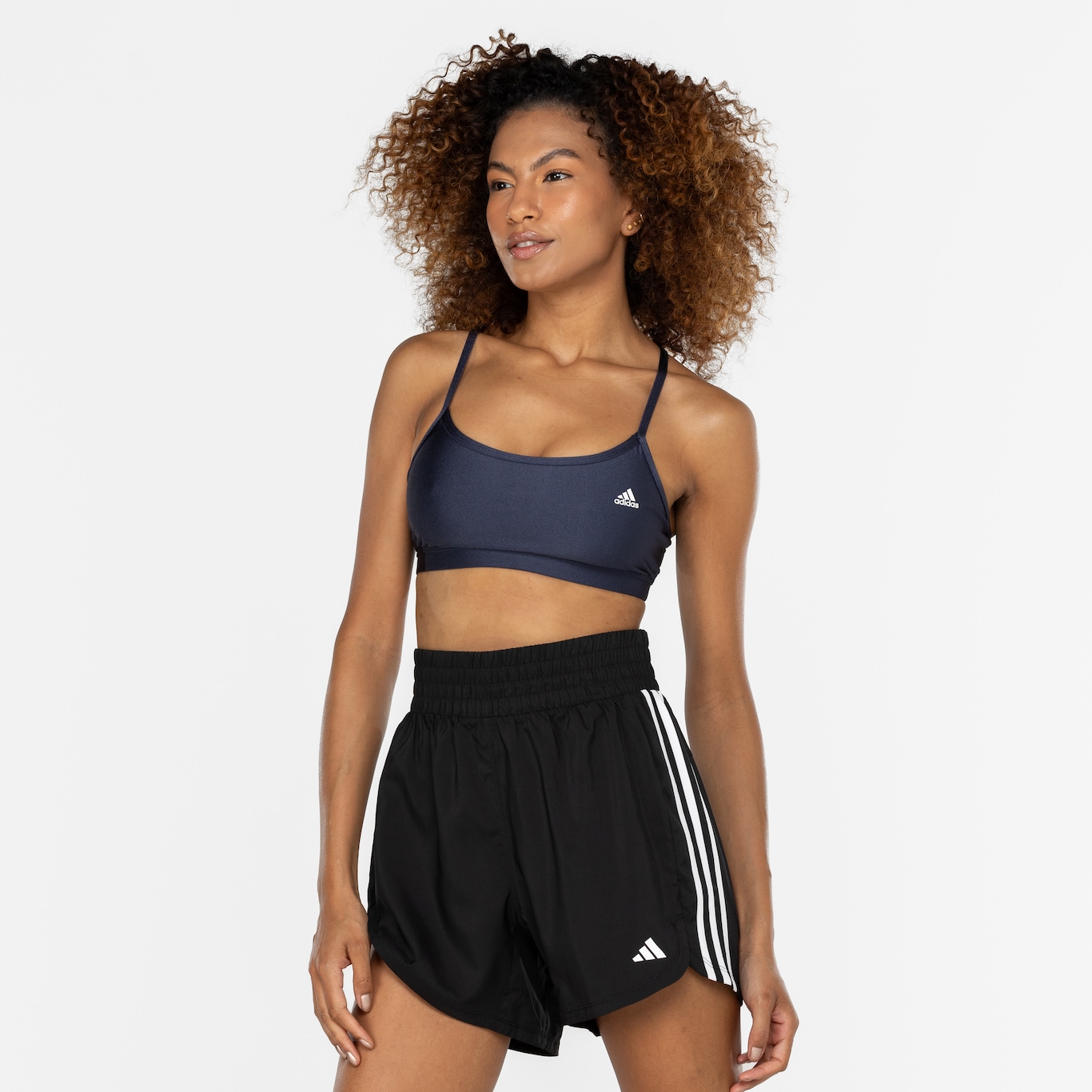 Top Fitness adidas Training Suporte Leve Solido - Adulto - Foto 4