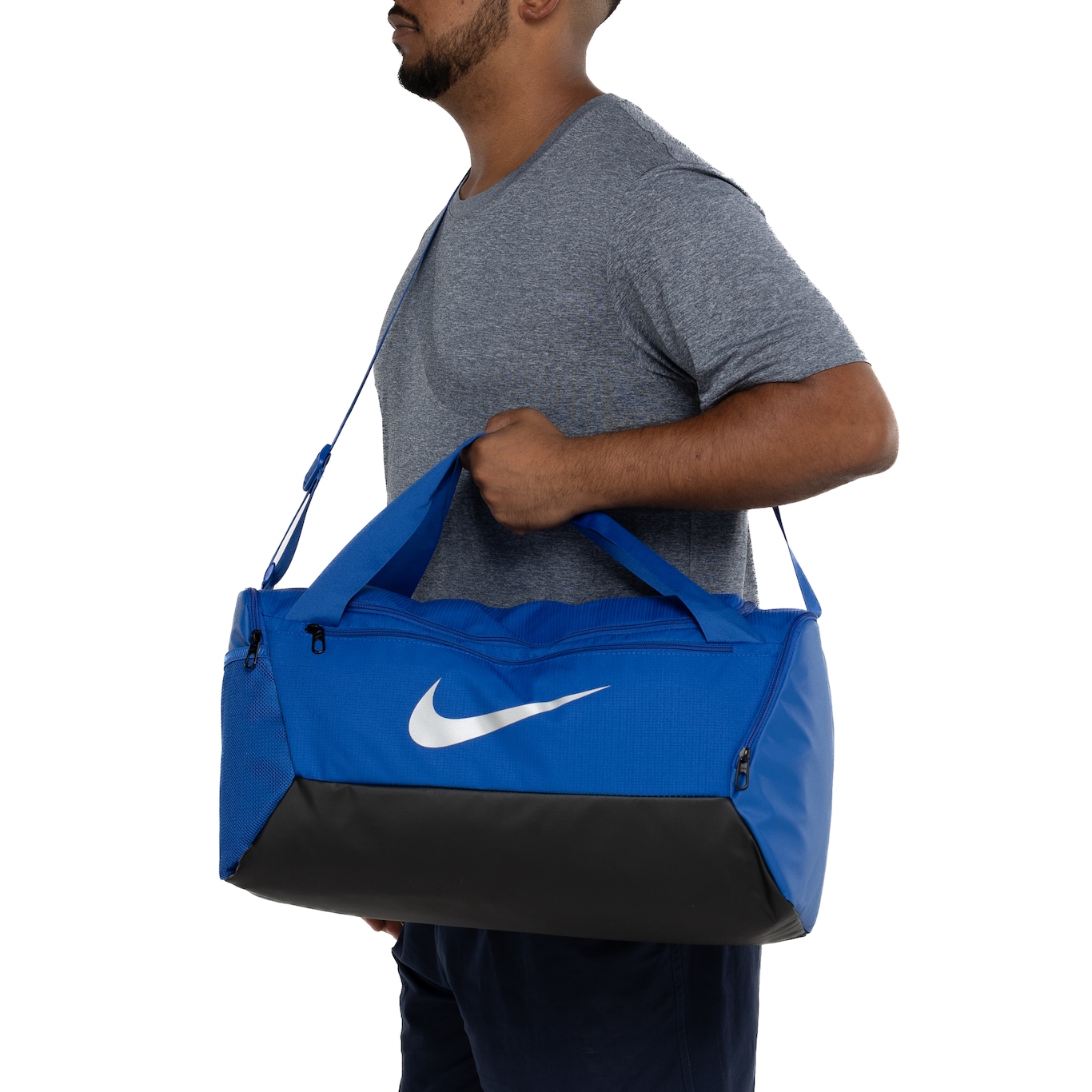 Bolsa Nike Brasília - Azul/Prata