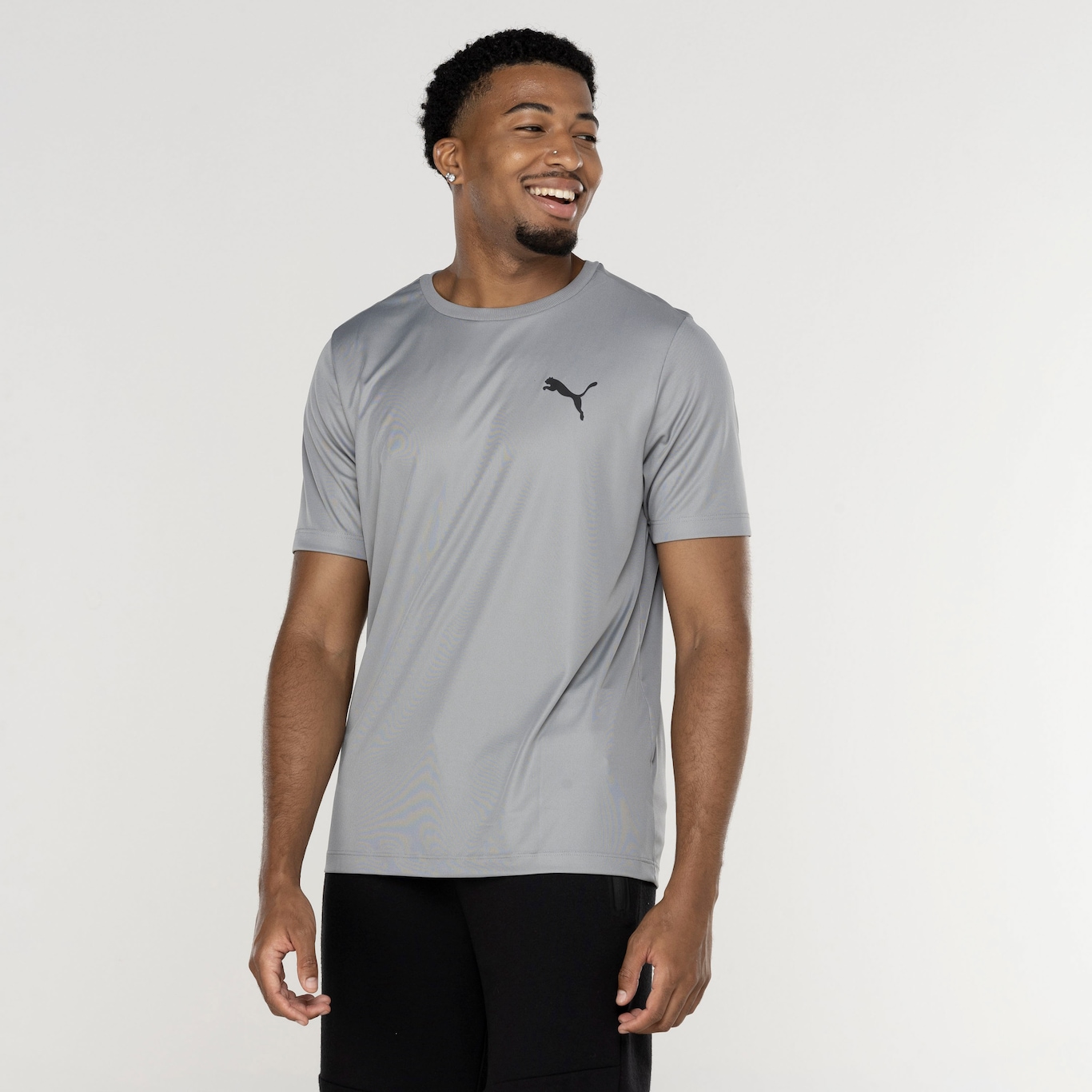 Camiseta Puma Manga Curta Active Small Logo - Masculina - Foto 4