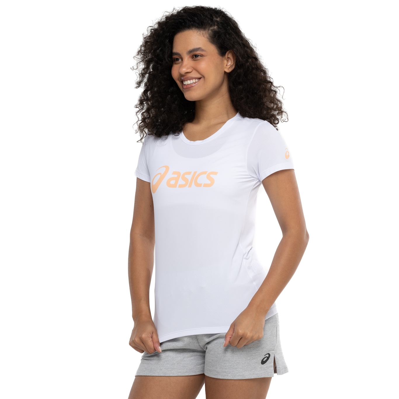 Camiseta ASICS Manga Curta Gola Retilinea - Feminina - Foto 1