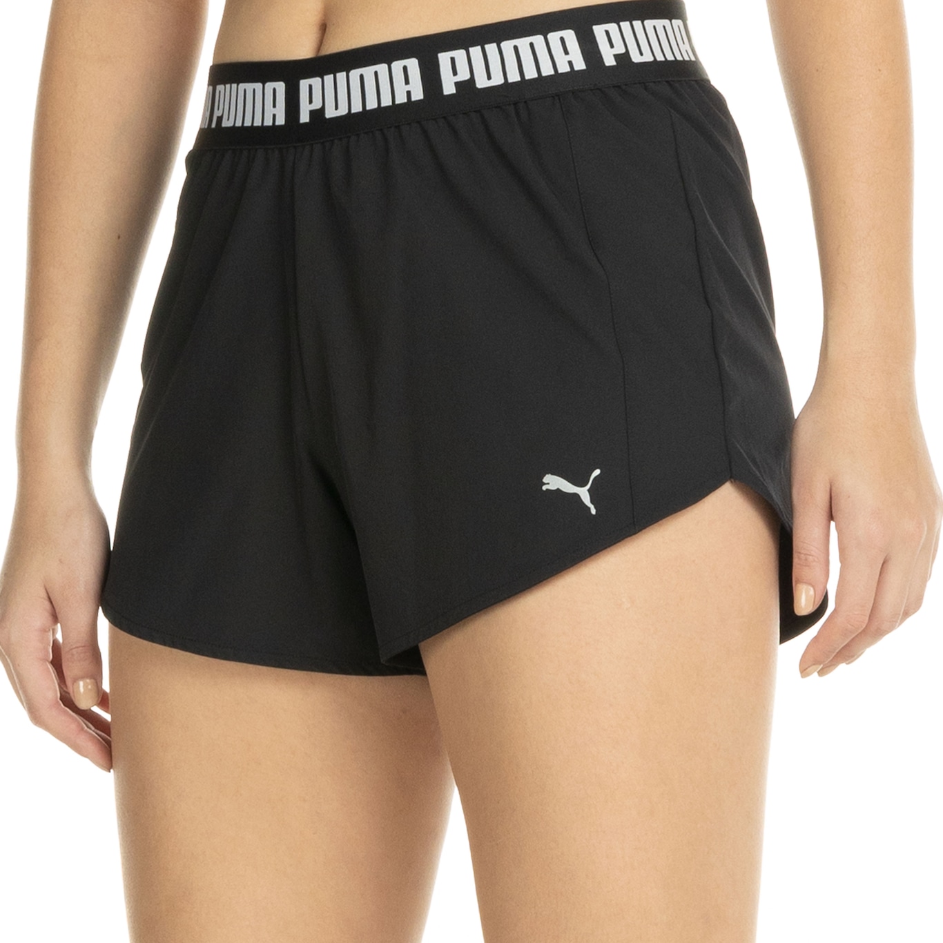 Shorts 2-em-1 Woven Running Feminino, Preto, PUMA