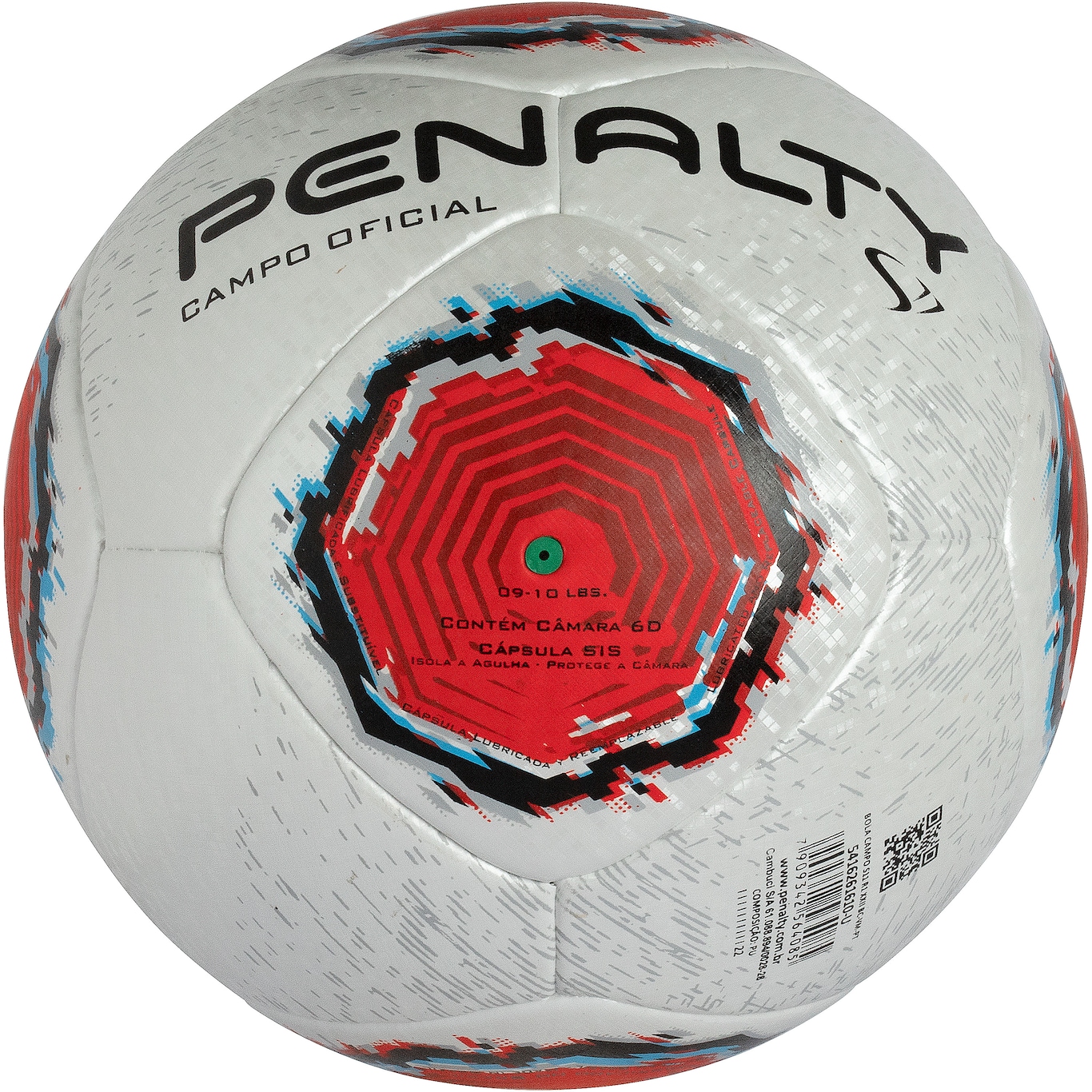 Bola de Futebol Campo Penalty Torcida XXI - Branco+Preto