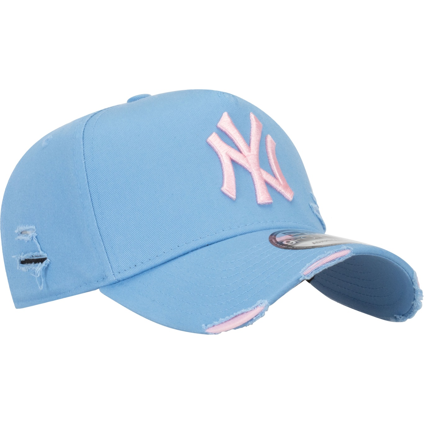 Boné New York Yankees MLB Aba Curva New Era 940 Strapback AZL - Adulto - Foto 6