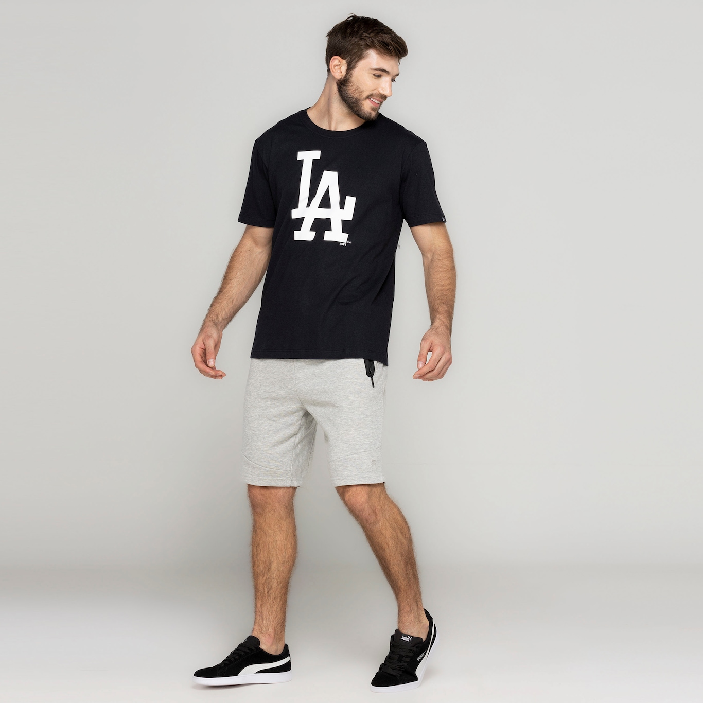 Camiseta Los Angeles Dodgers MLB Manga Curta Masculina Essentials - Foto 4