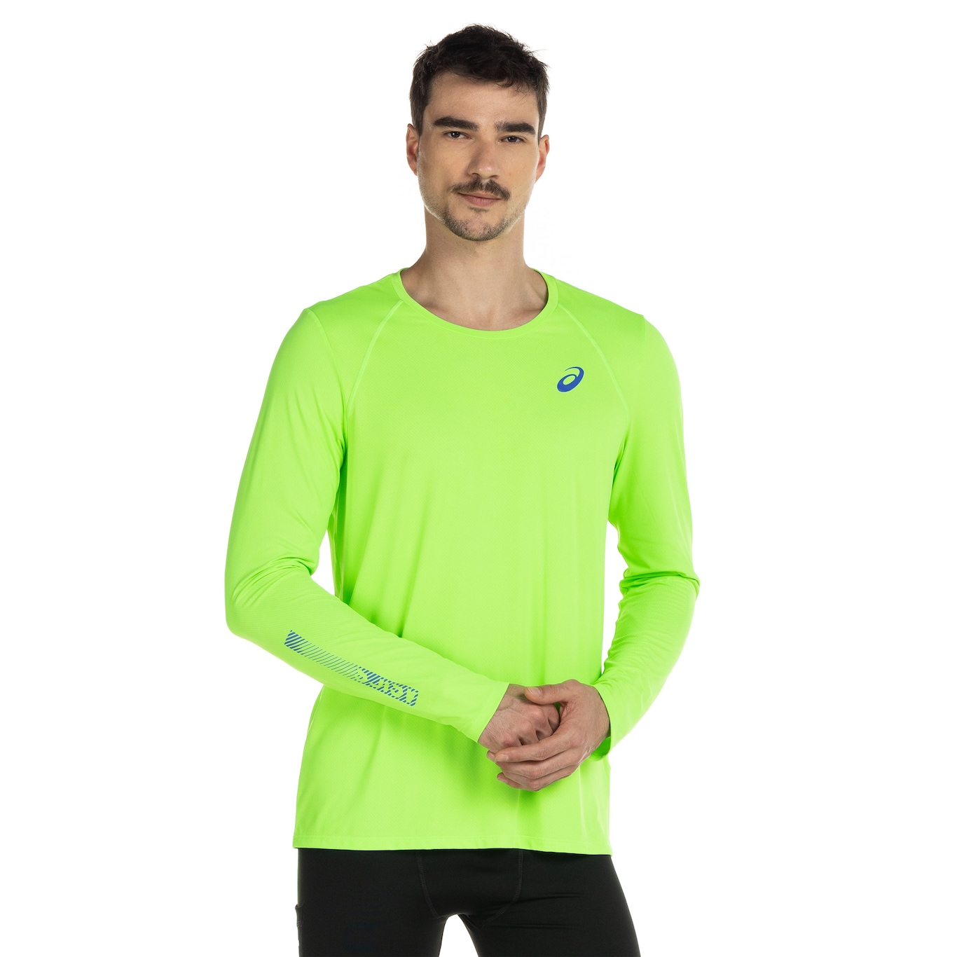 Camiseta ASICS Manga Longa Refletivo Yokohama - Masculina - Foto 1