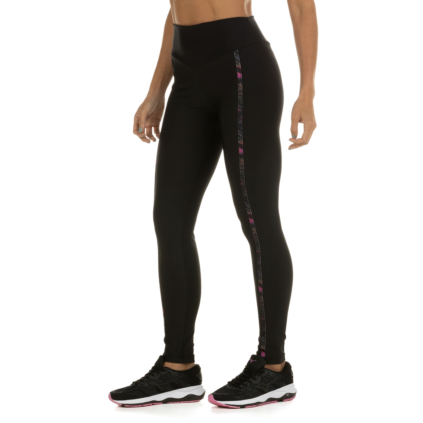 Calça Legging Feminina Oxer Vivo Estampa Texturize com Média Compressão Cós Baixo - Foto 4