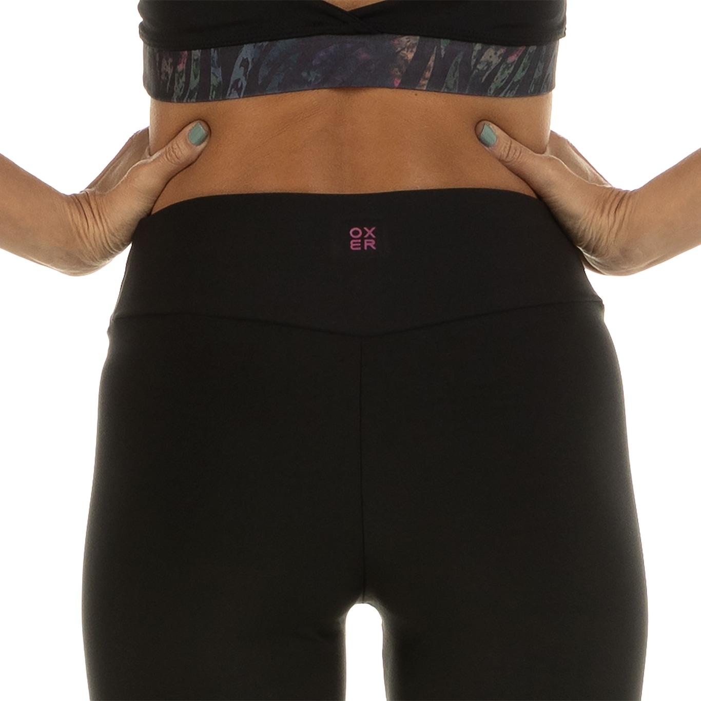 Calça Legging Feminina Oxer Vivo Estampa Texturize com Média Compressão Cós Baixo - Foto 5