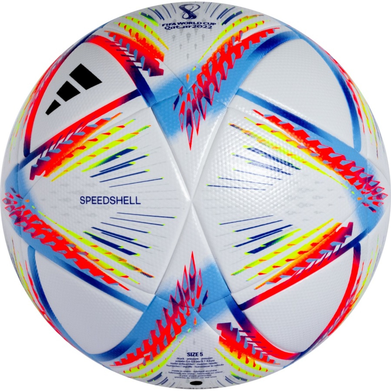 Bola Futebol Campo Adidas Al Rihla Copa Do Mundo 2022 C/Caixa Branco e Azul