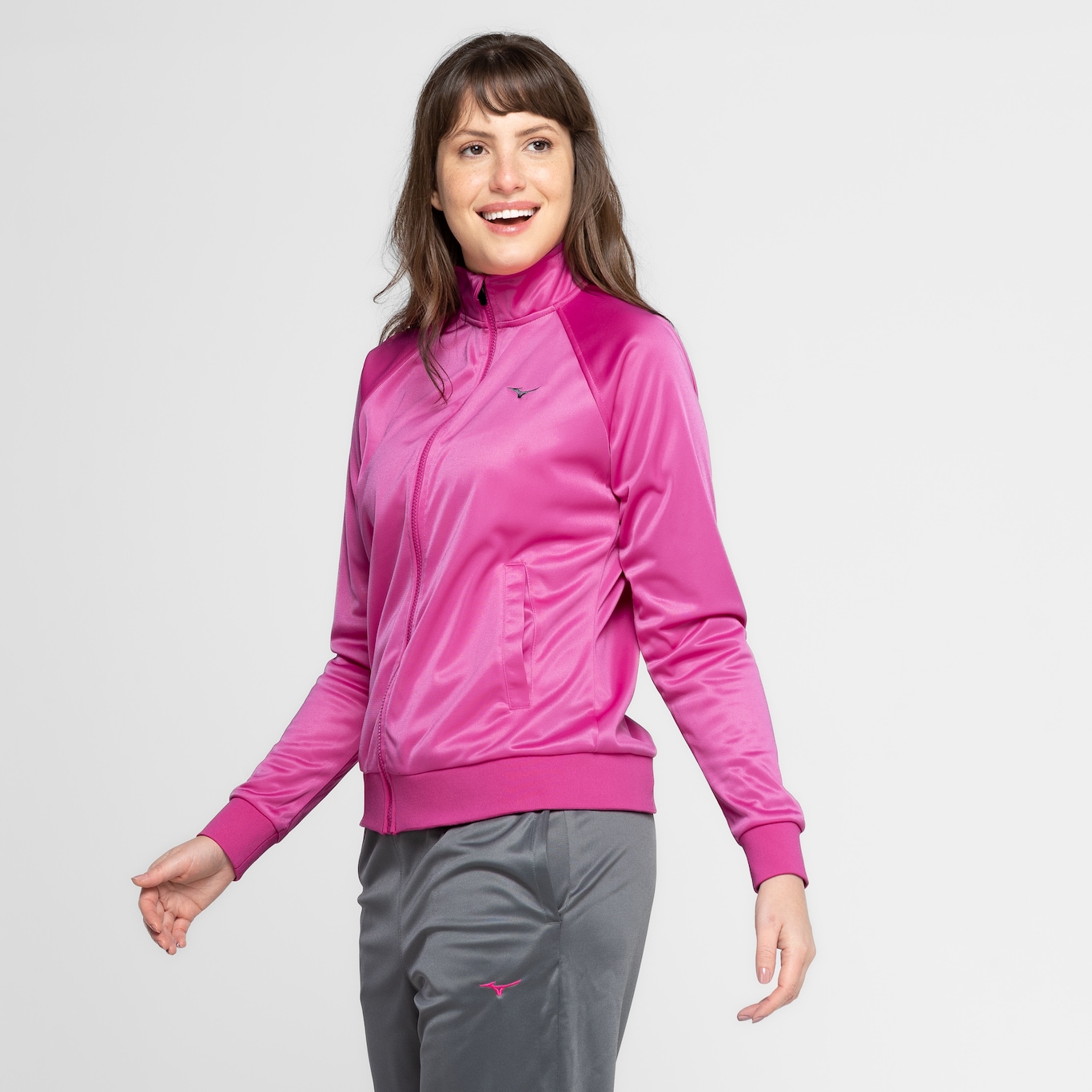 Conjunto de Agasalho Mizuno Basic Root - Feminino - Foto 4