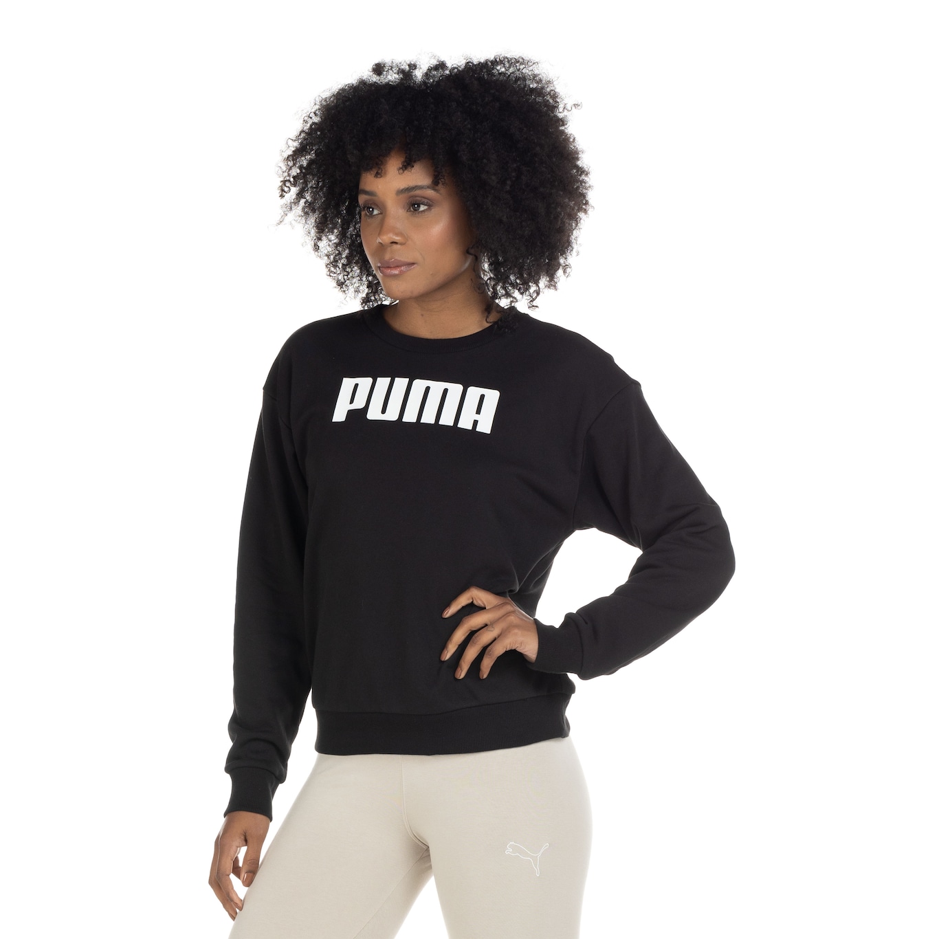 Blusão Puma Feminino Essentials Crew Sweat TR - Video 1