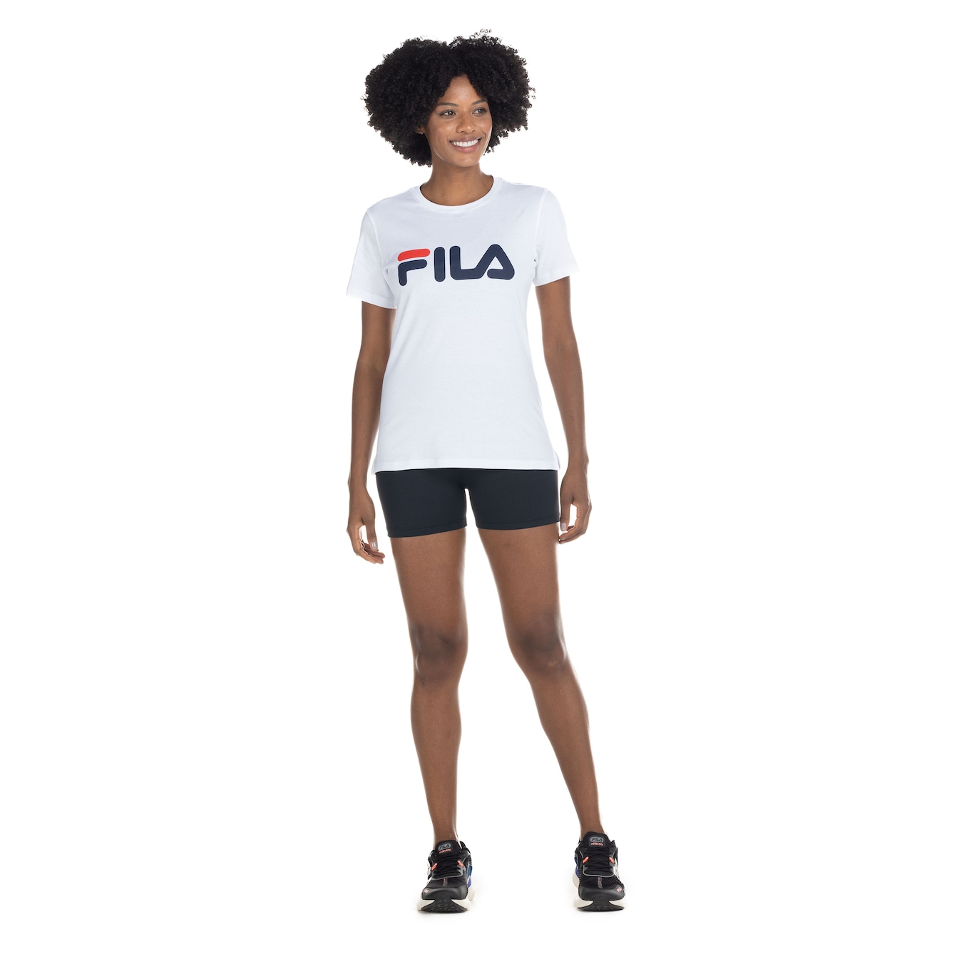 Camiseta Fila Manga Curta Letter Premium - Feminina - Foto 4