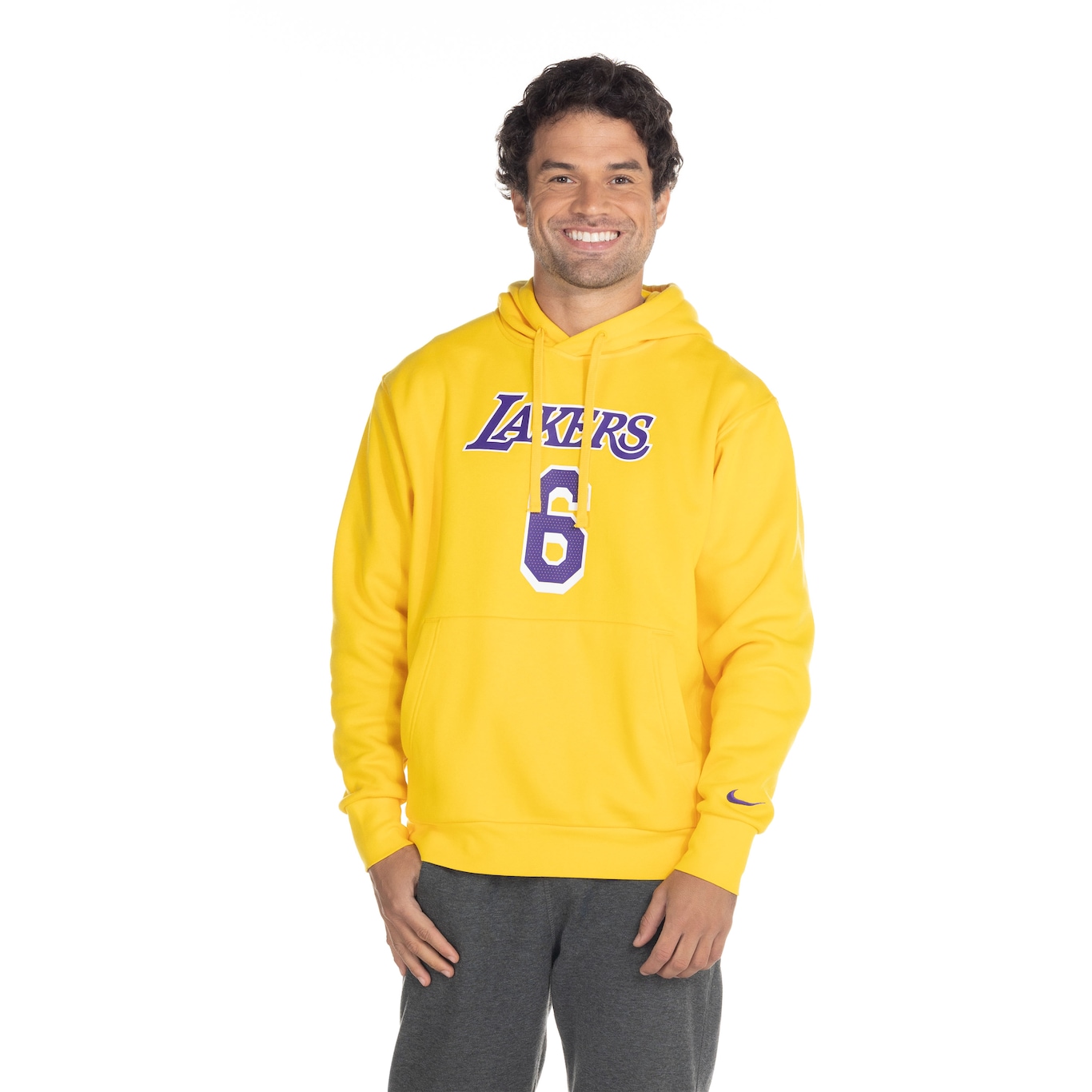 Blusão Nike Los Angeles Lakers com Capuz PO FLC Essntl NN - Masculino - Video 1