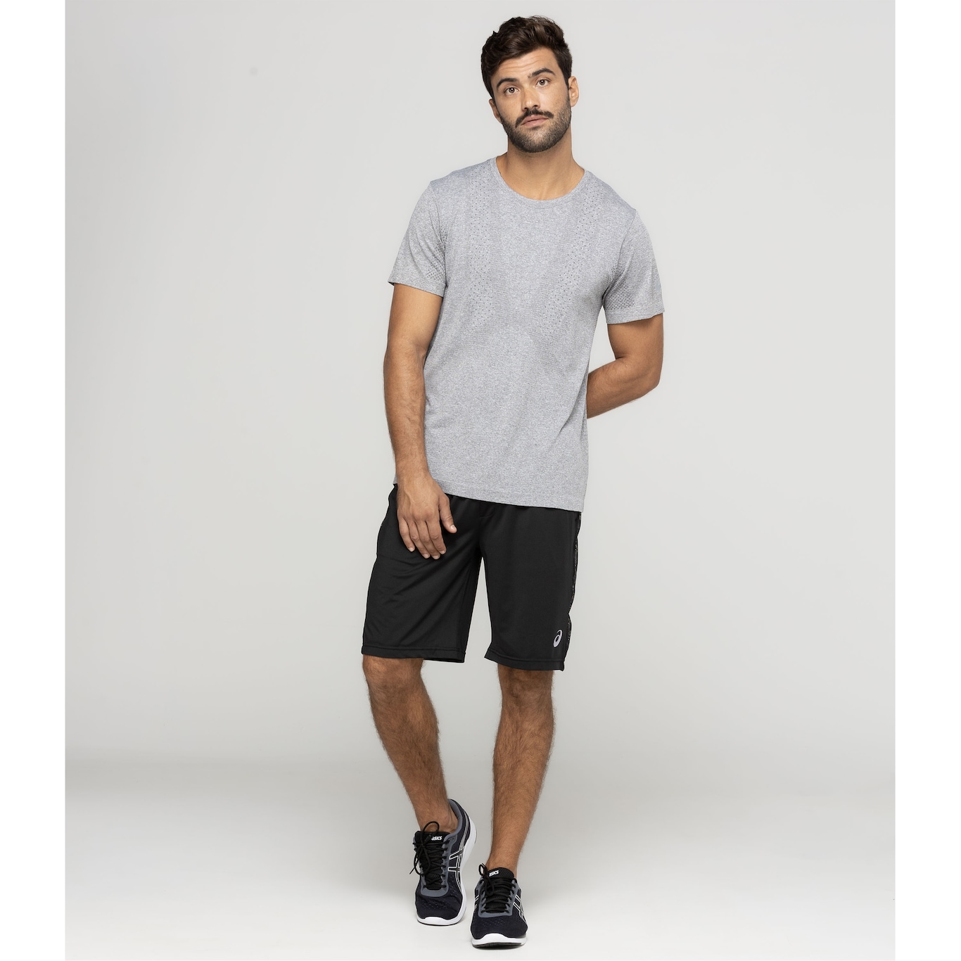 Camiseta Masculina ASICS Manga Curta Seamless - Foto 4