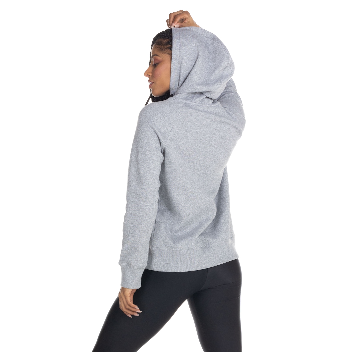 Blusa de Moletom Under Armour Feminina com Capuz Rival Fleece Log - Foto 3