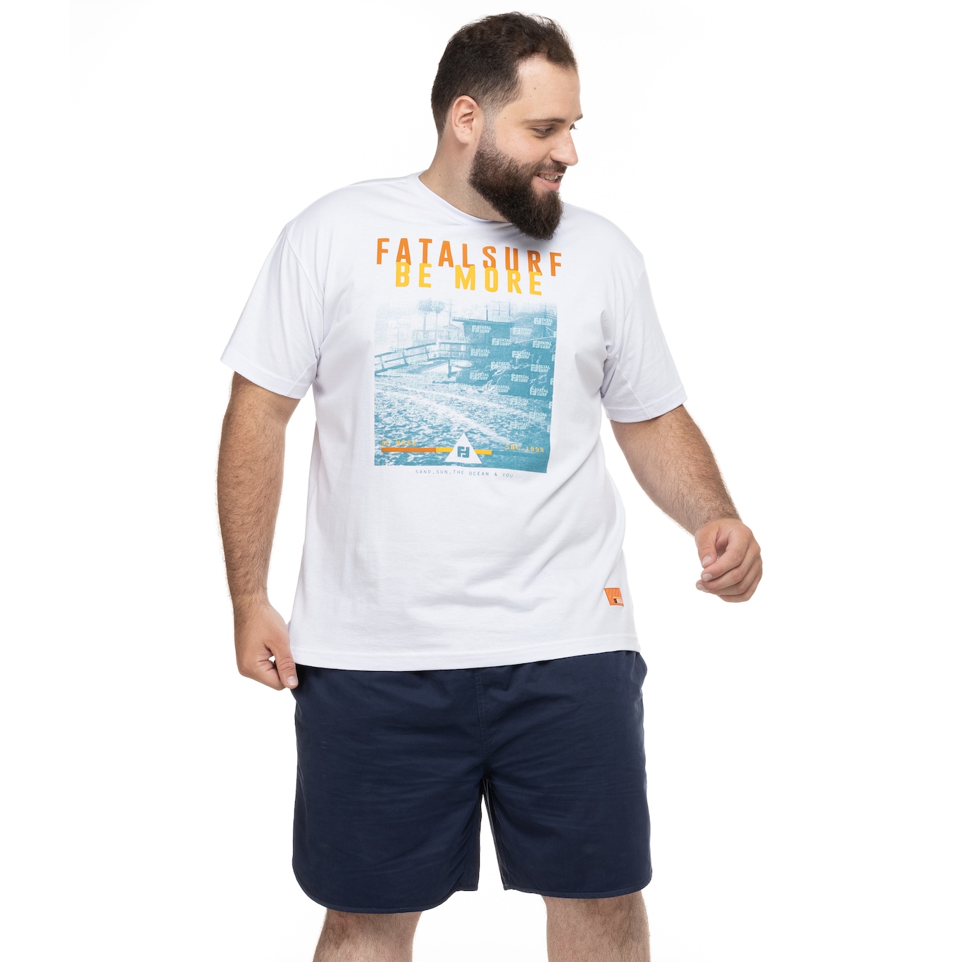 Camiseta Plus Size Fatal Estampada 26524 - Masculina - Video 1