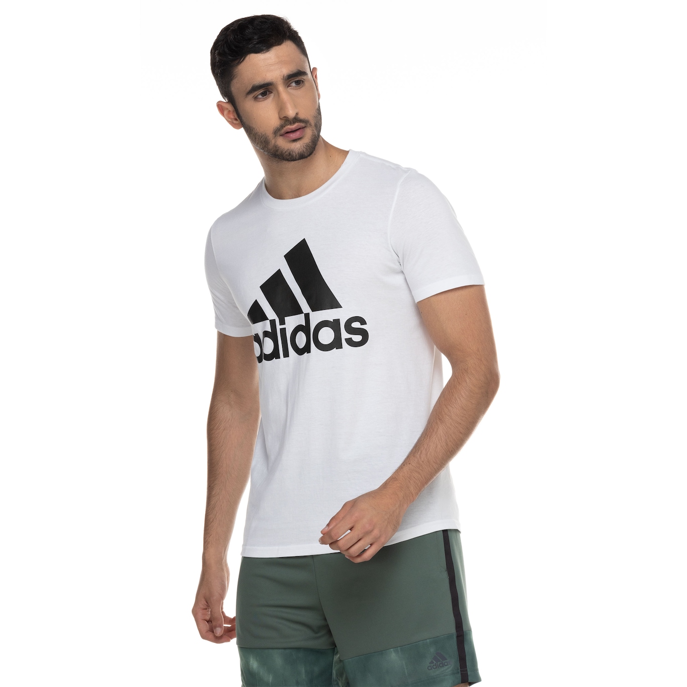 Camiseta adidas Manga Curta Logo - Masculina - Foto 5