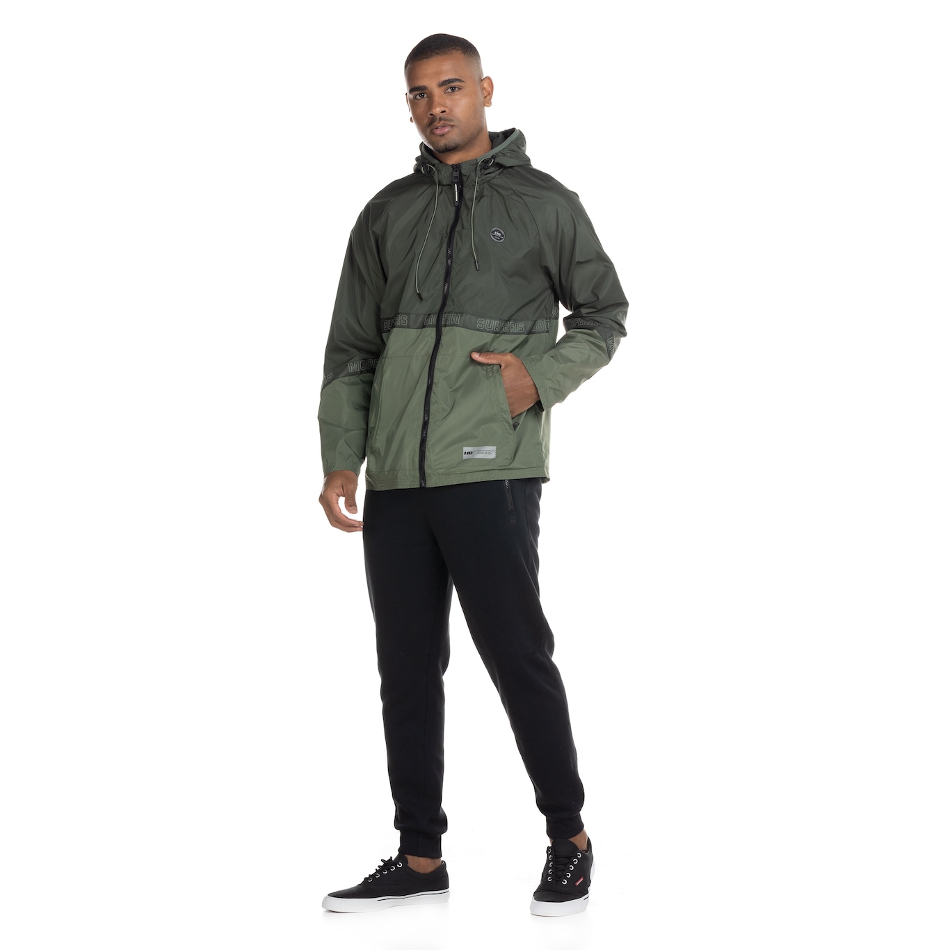 Jaqueta HD Masculina com Capuz Windbreaker 9131A - Foto 4