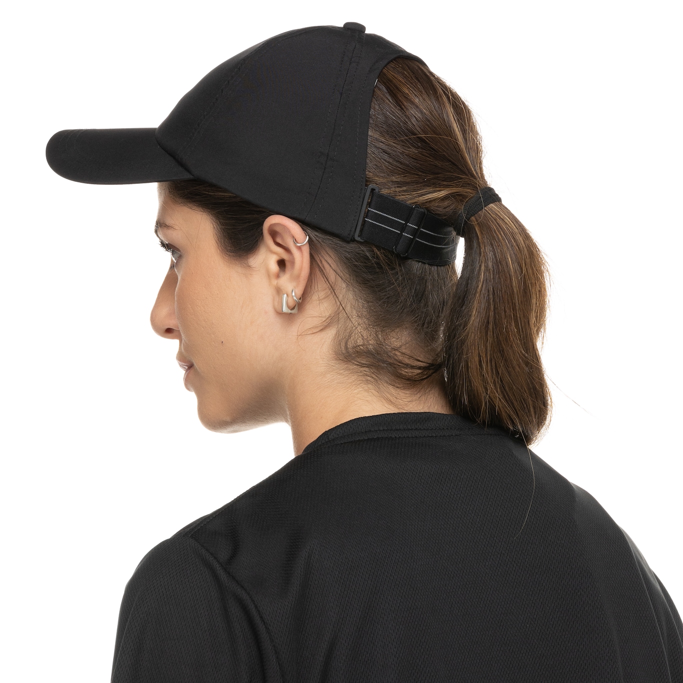 Boné Puma Aba Curva Strapback Running Ponytail - Adulto - Foto 3