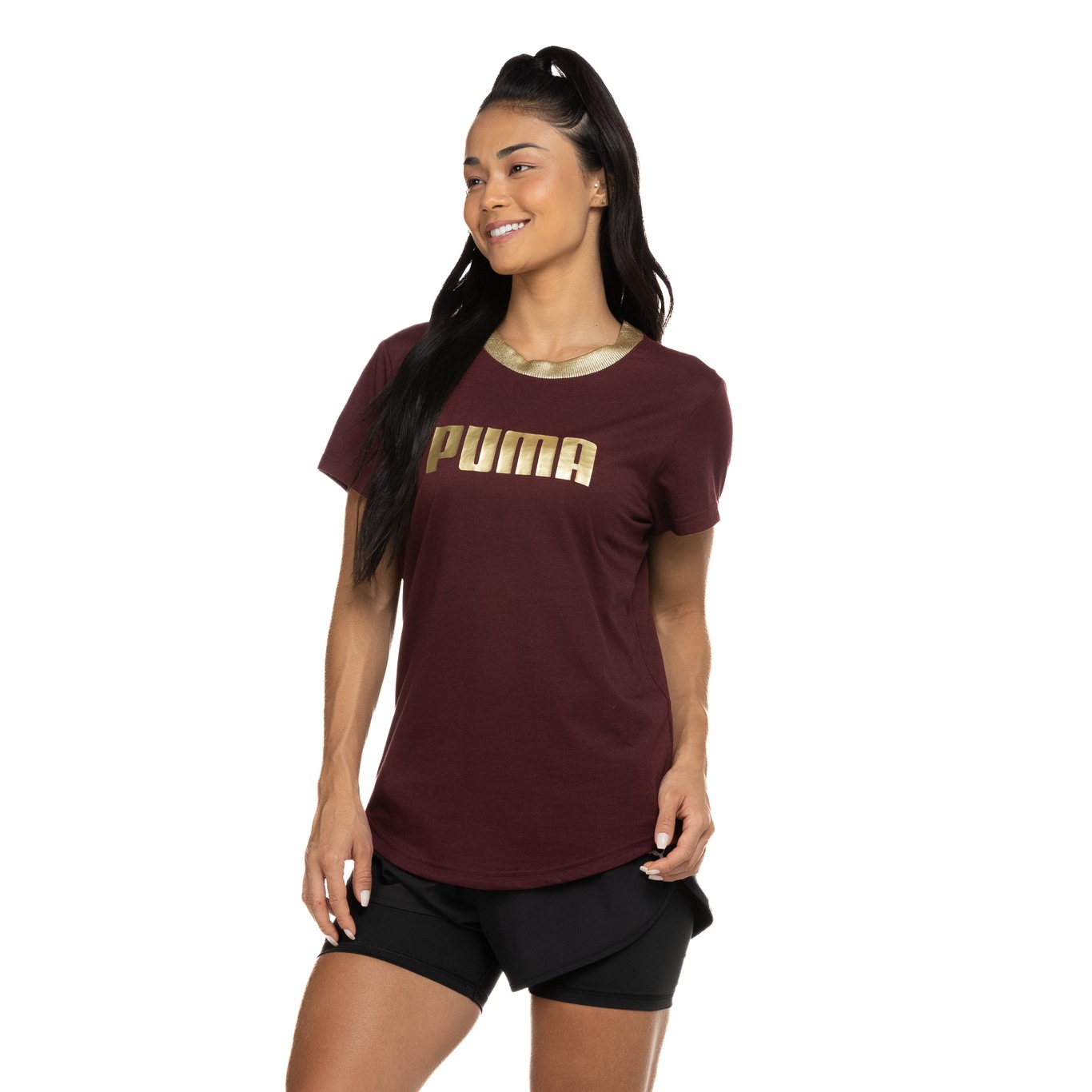 Camiseta Feminina Puma Manga Curta Deco Glam Ss Tee - Foto 4