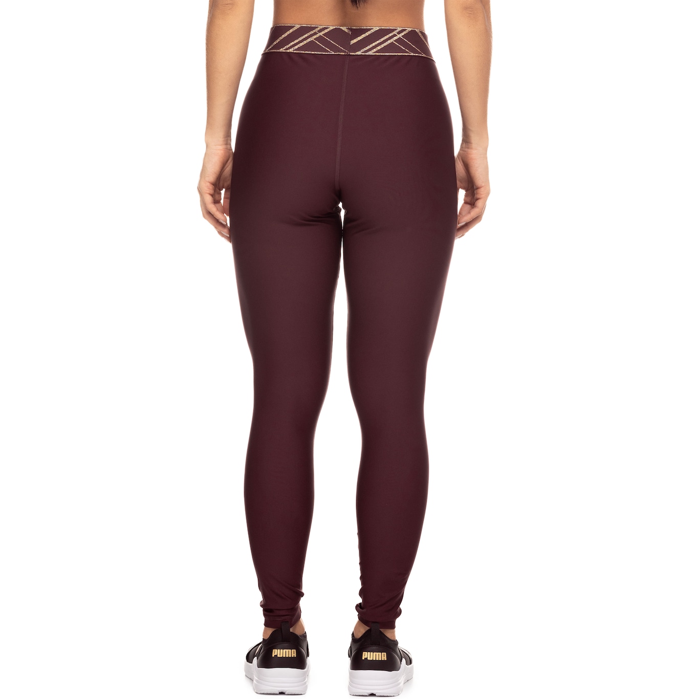 Calça Legging Feminina Puma Deco Glam High Waist Full Tight - Foto 3