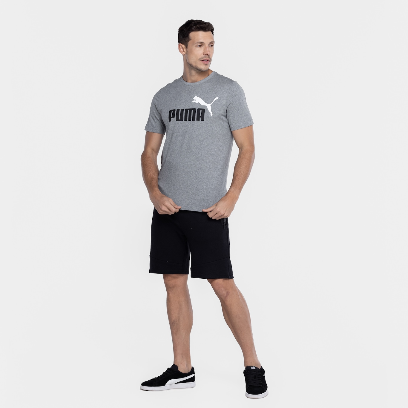 Camiseta Puma Manga Curta Essential 2 Col Logo Tee - Masculina - Foto 4