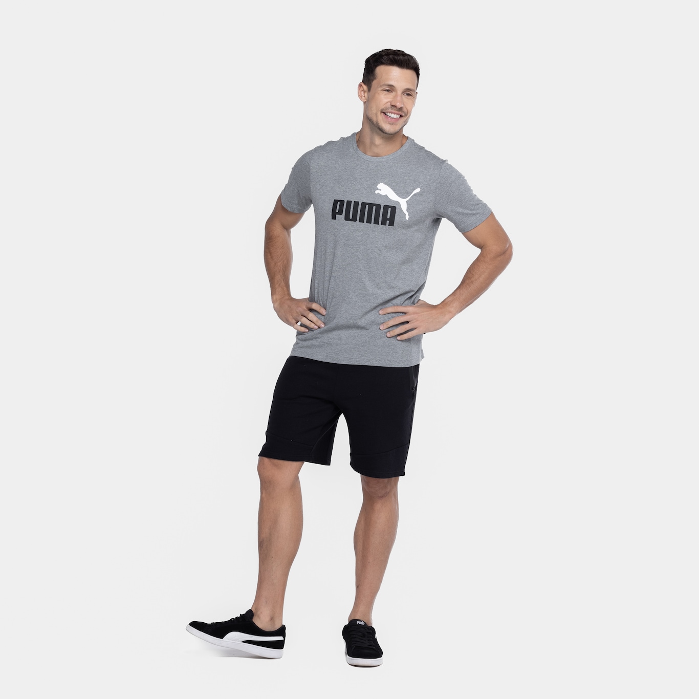 Camiseta Puma Manga Curta Essential 2 Col Logo Tee - Masculina - Foto 6