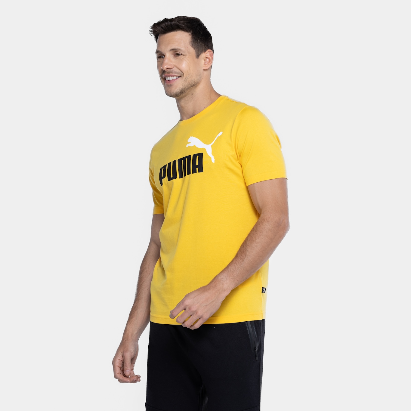 Camiseta Puma Manga Curta Essential 2 Col Logo Tee - Masculina - Foto 5