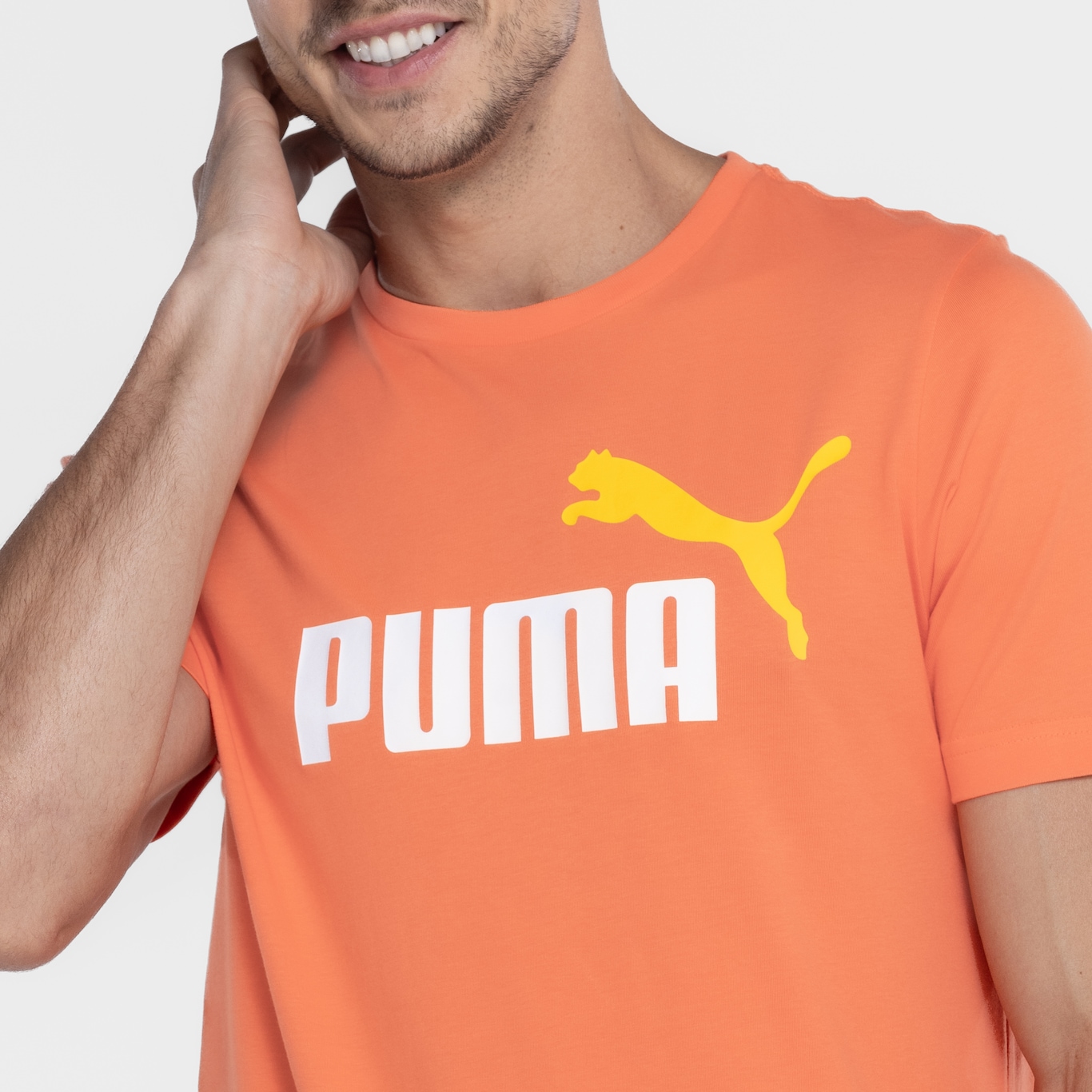 Camiseta Puma Manga Curta Essential 2 Col Logo Tee - Masculina - Foto 6