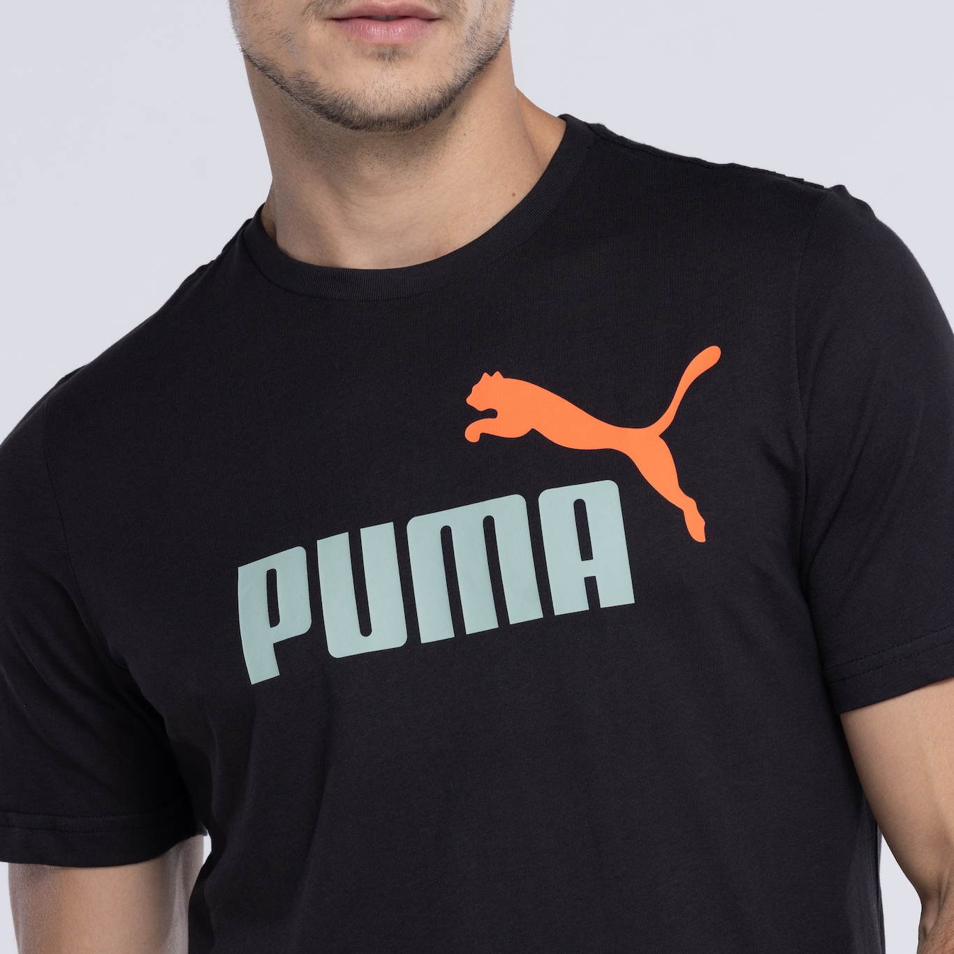 Camiseta Puma Manga Curta Essential 2 Col Logo Tee - Masculina - Foto 6