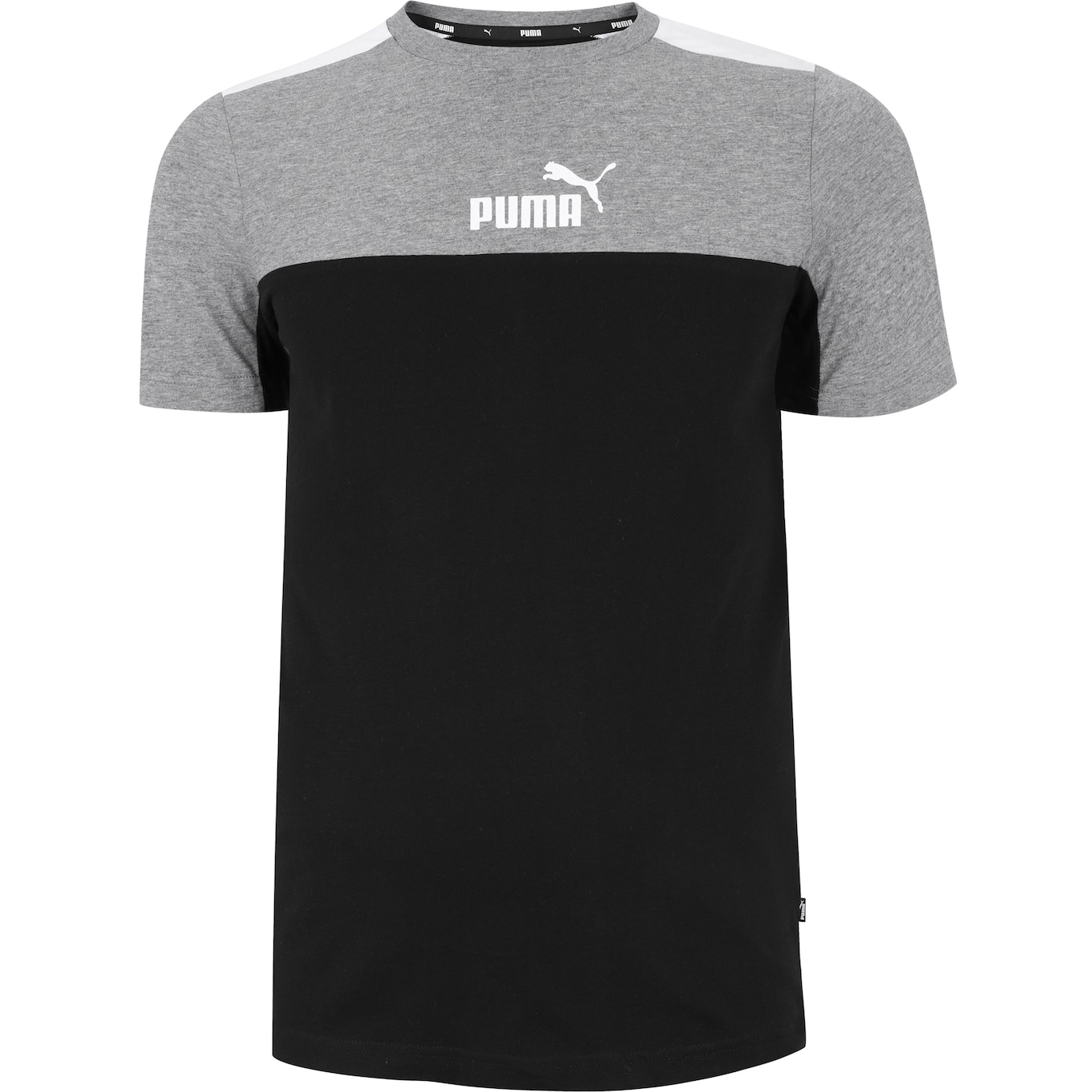 Camiseta Puma Manga Curta Essential Block Tee - Masculina - Foto 6