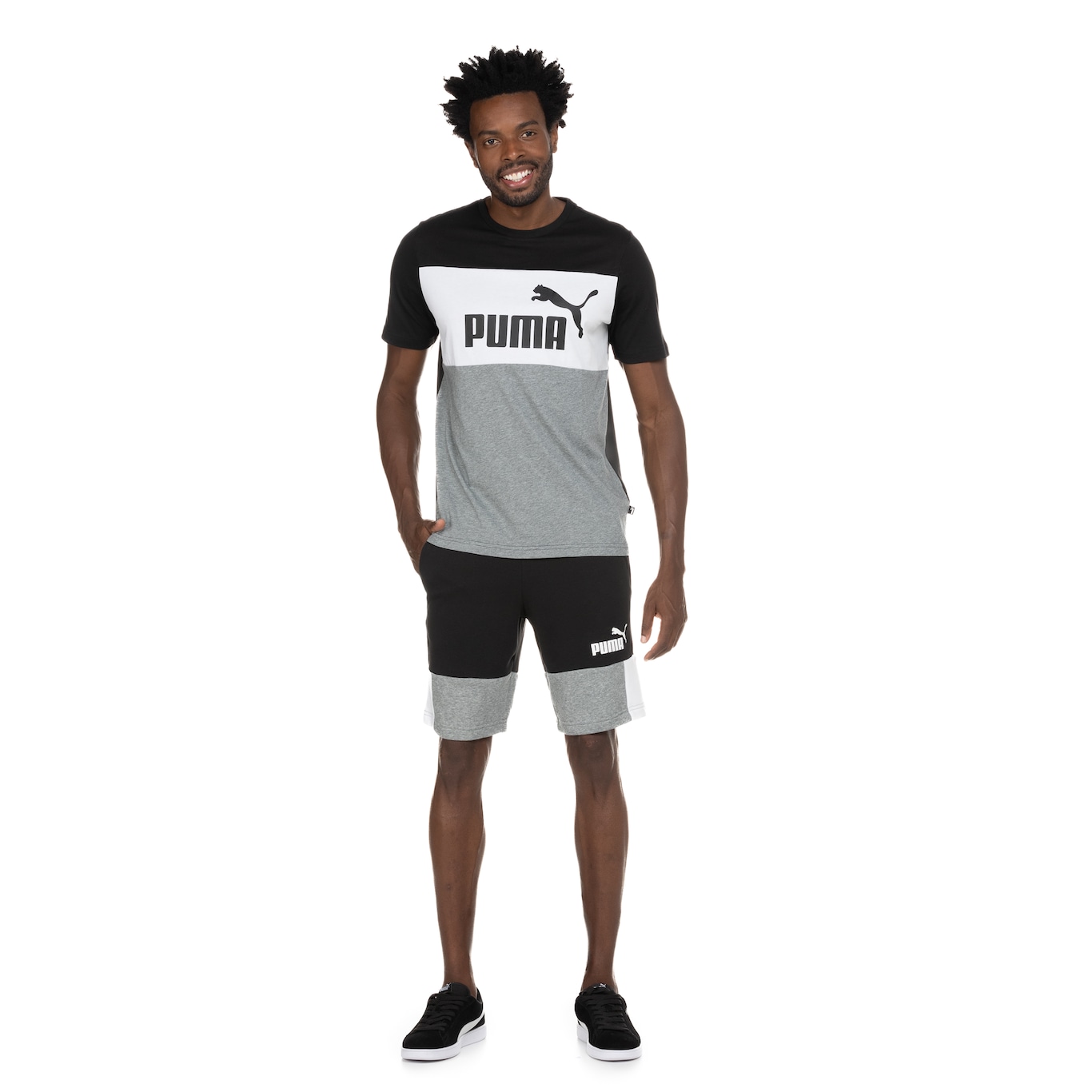 Bermuda Masculina Puma Essential Block Shorts 10" - Foto 5