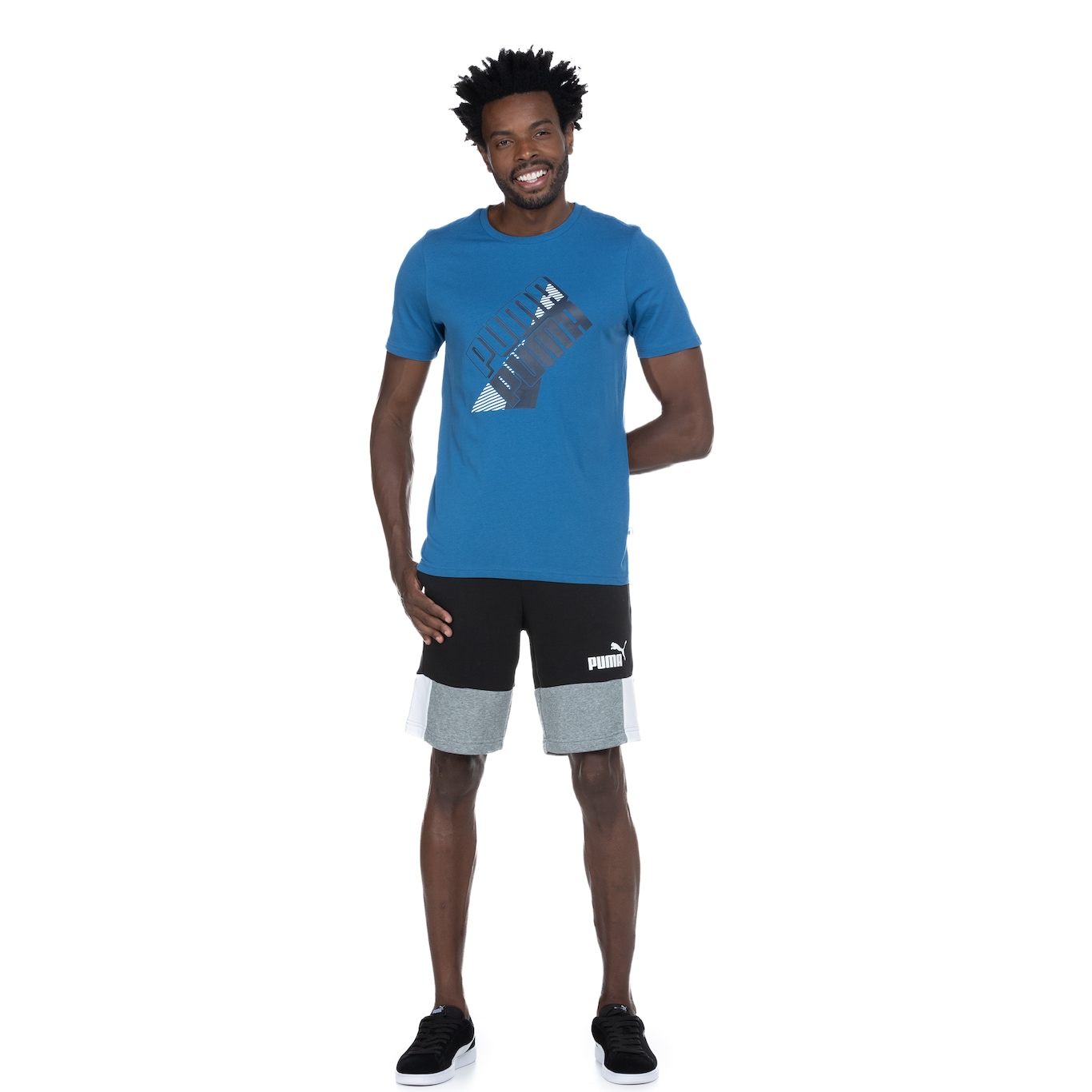 Camiseta Puma Manga Curta Power Logo Tee - Masculina - Foto 5