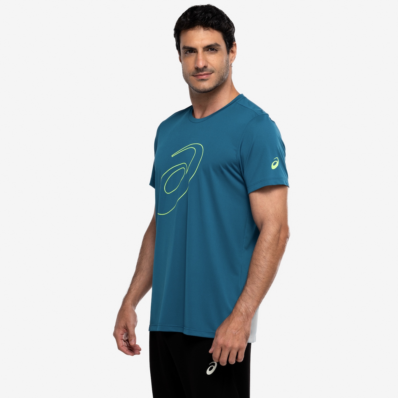 Camiseta ASICS Manga Curta Logo Espiral Crepe - Masculina - Foto 6