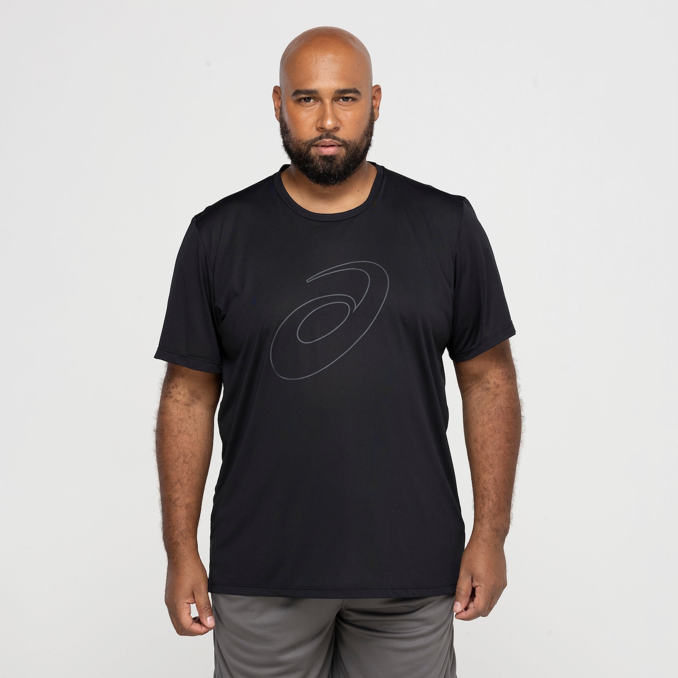 Camiseta ASICS Manga Curta Logo Espiral Crepe - Masculina - Foto 3