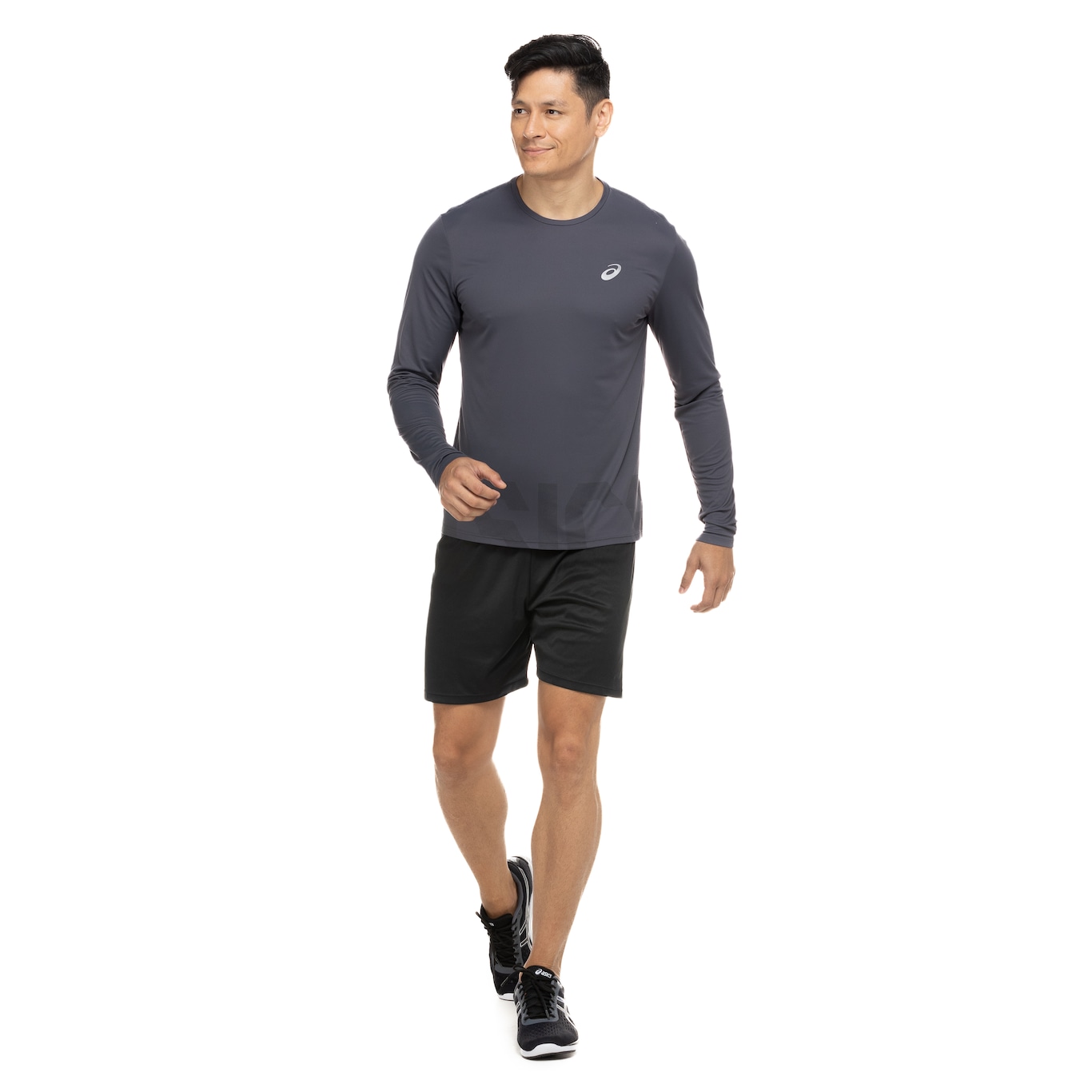 Camiseta Masculina ASICS Manga Longa com Proteção UV Leve - Foto 5