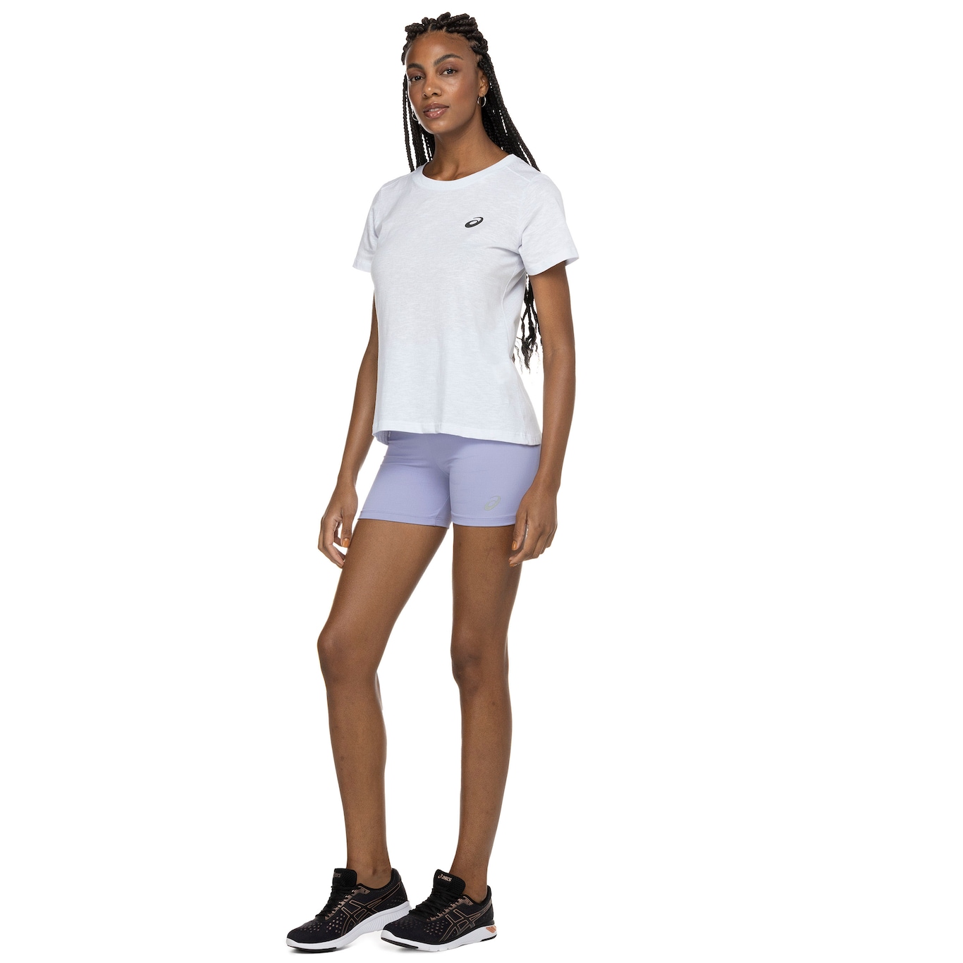 Camiseta ASICS Manga Curta Lic Recortes Malha Flame - Feminina - Foto 5