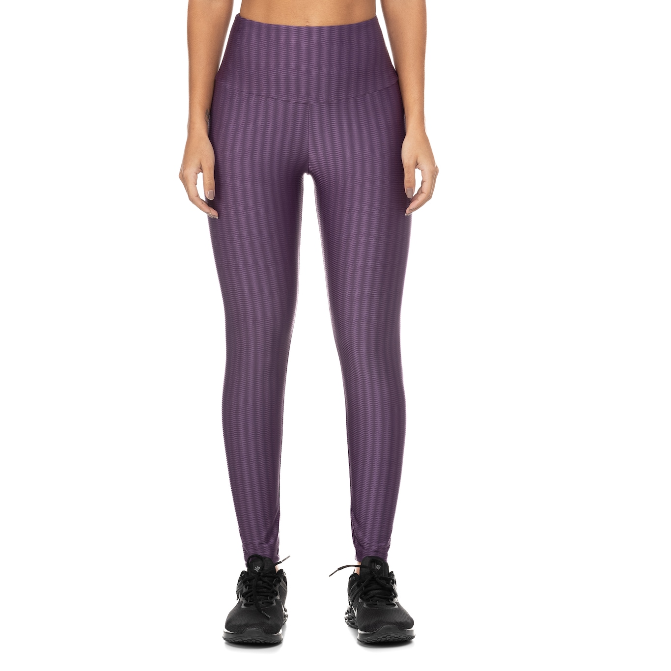 Calça Legging Feminina Oxer Média Compressão Cós Alto Zig - Foto 4