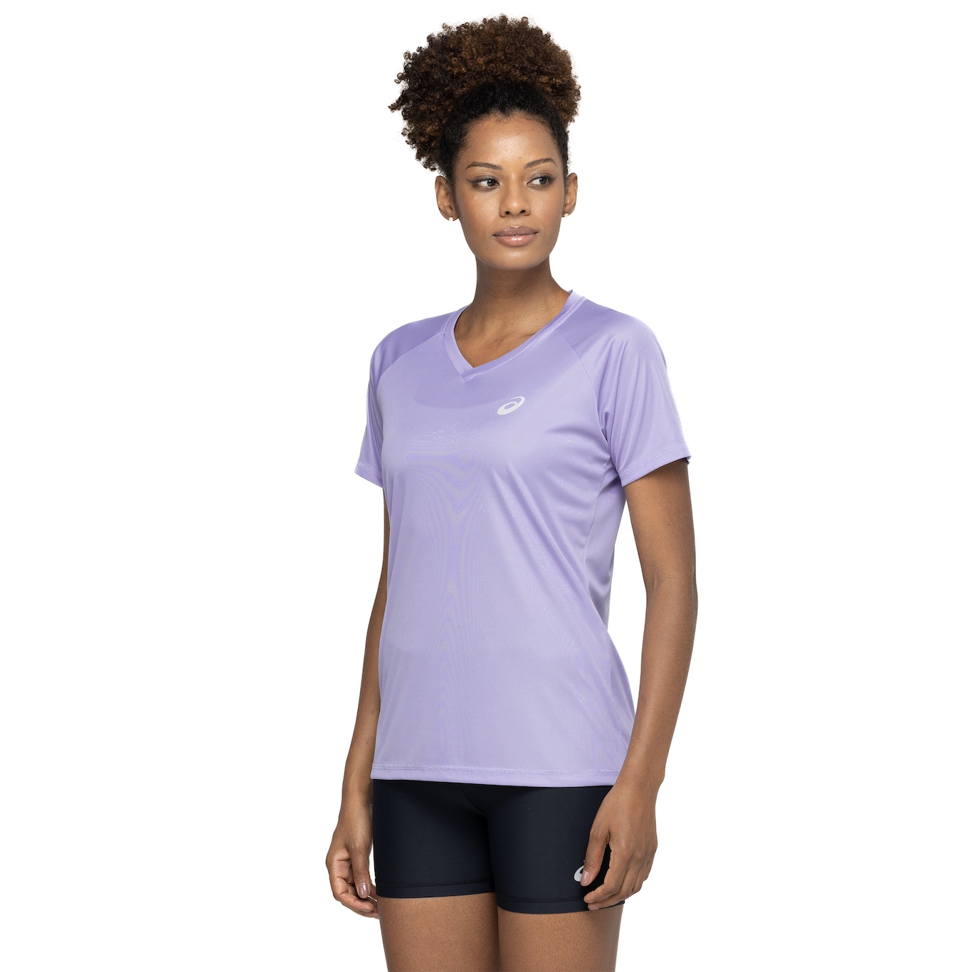 Camiseta ASICS Manga Curta Basic Logo - Feminina - Video 1